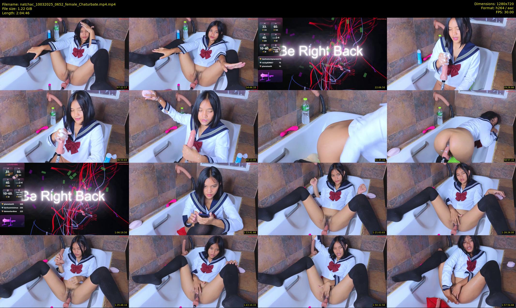 natchac — 125 minute Chaturbate female cam show recording, 720p, Mar 10, 2025