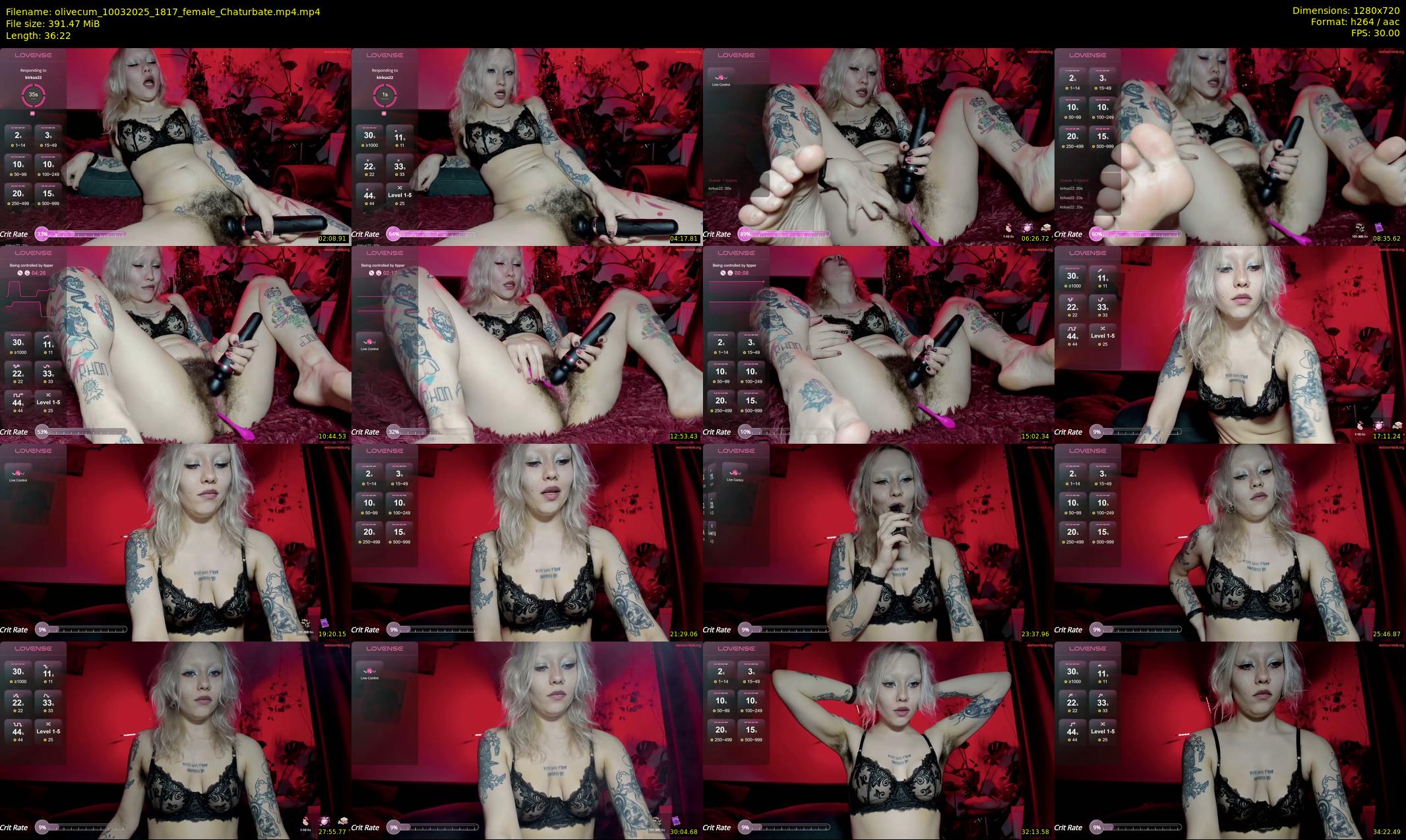 olivecum — 37 minute Chaturbate female cam show recording, 720p, Mar 10, 2025