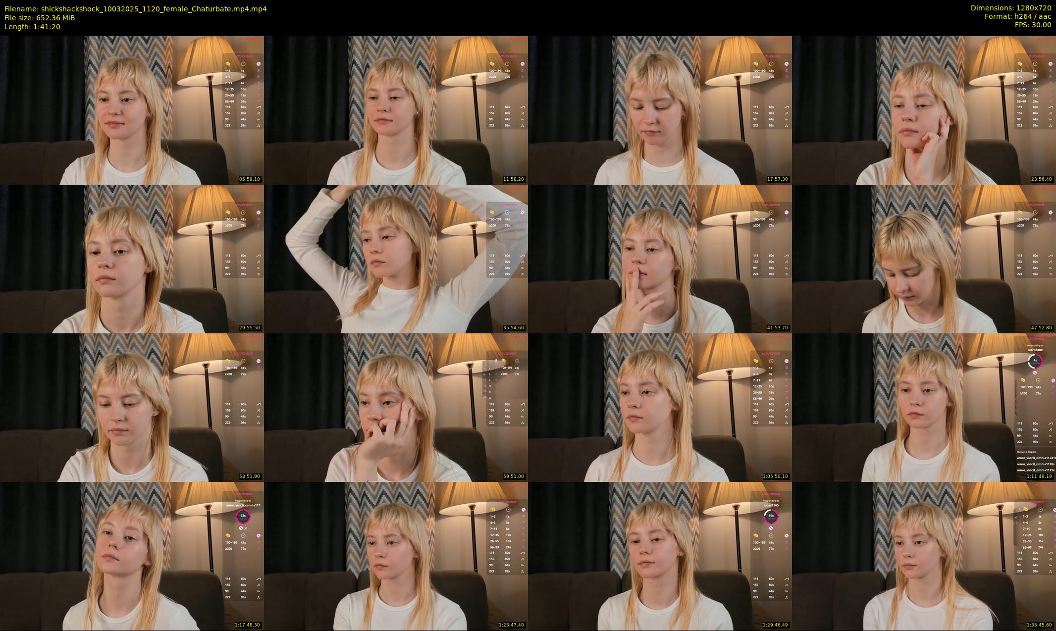 shickshackshock — 102 minute Chaturbate female cam show recording, 720p, Mar 10, 2025