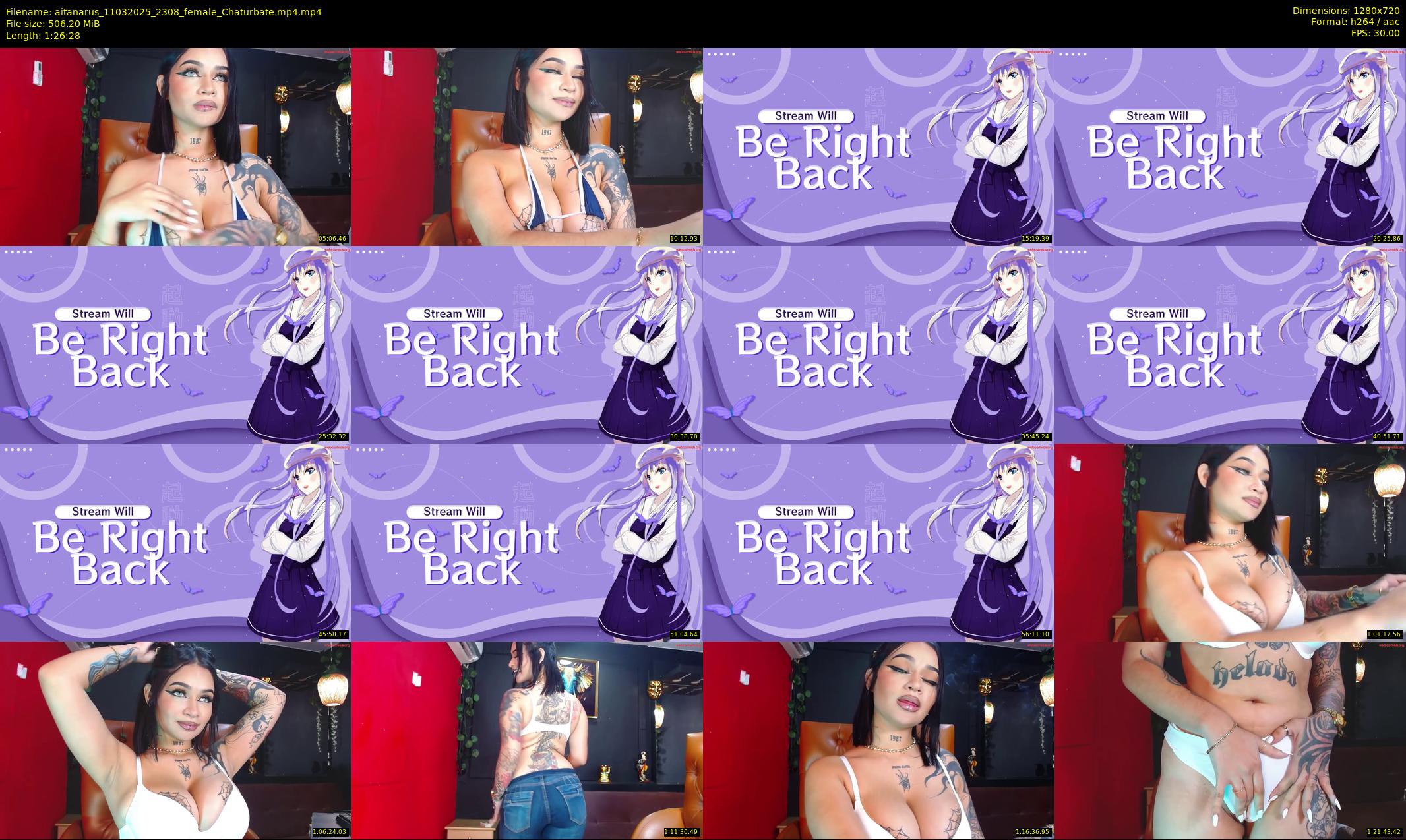 aitanarus — 87 minute Chaturbate female cam show recording, 720p, Mar 11, 2025