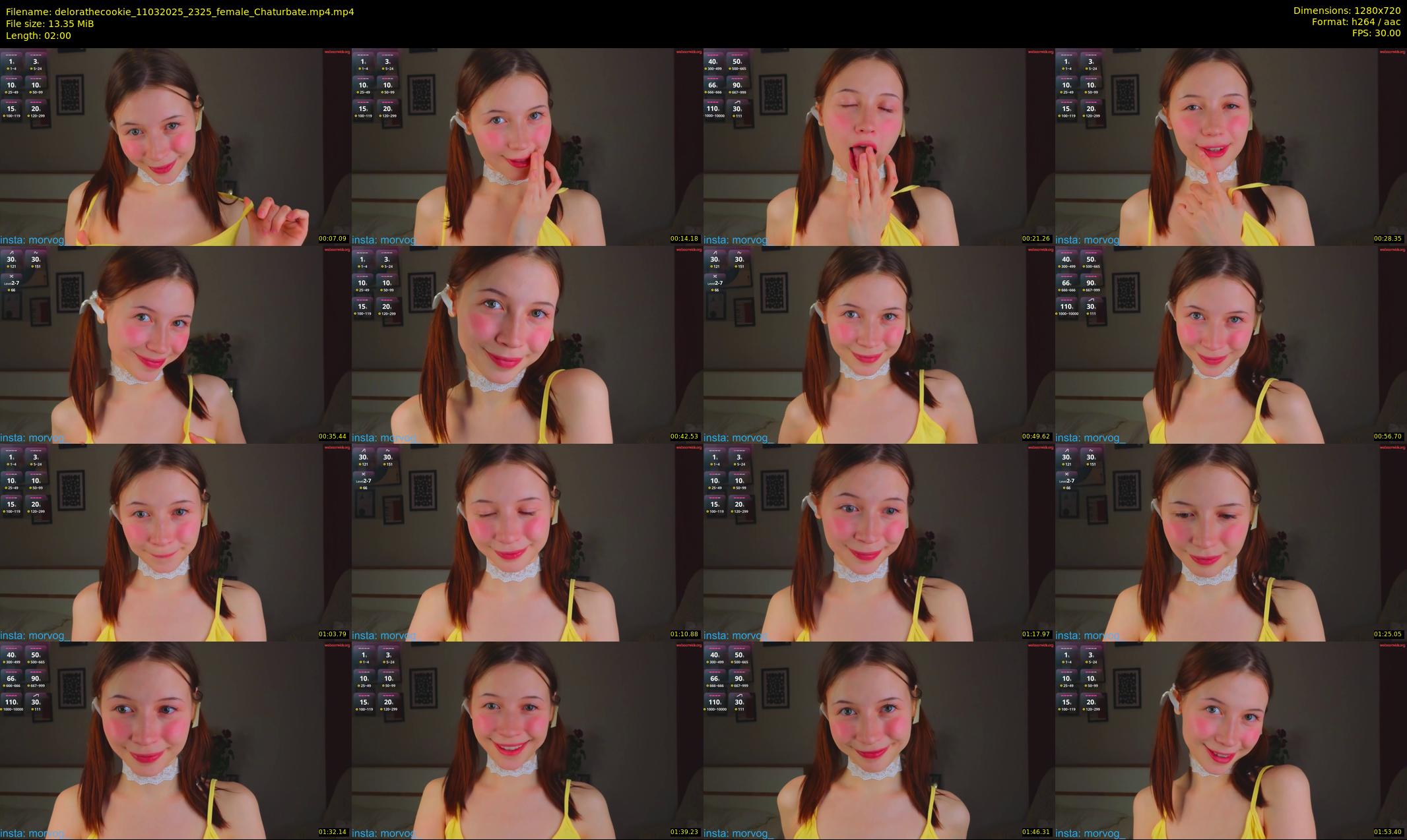 delorathecookie — 2 minute Chaturbate female cam show recording, 720p, Mar 11, 2025