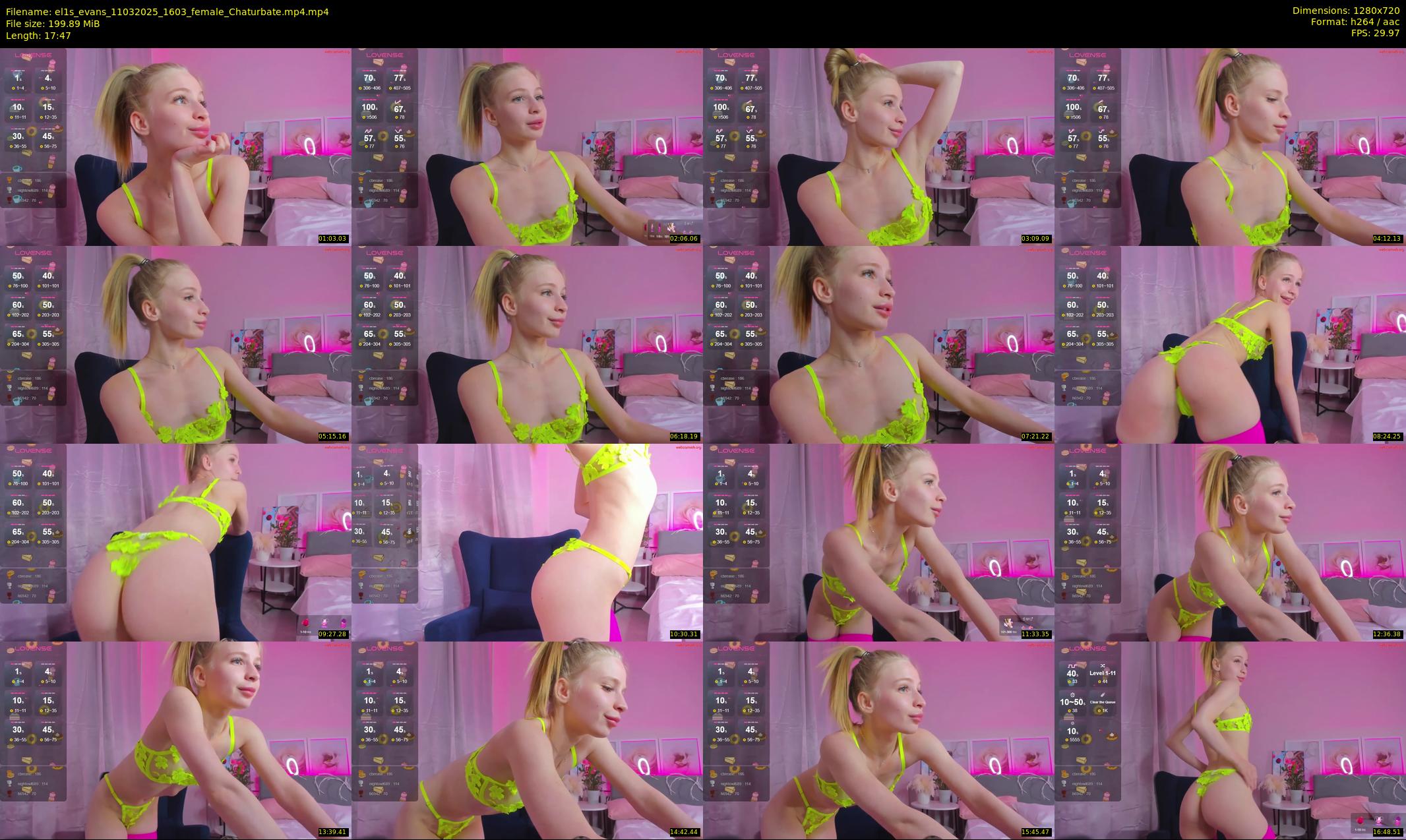 el1s_evans — 18 minute Chaturbate female cam show recording, 720p, Mar 11, 2025