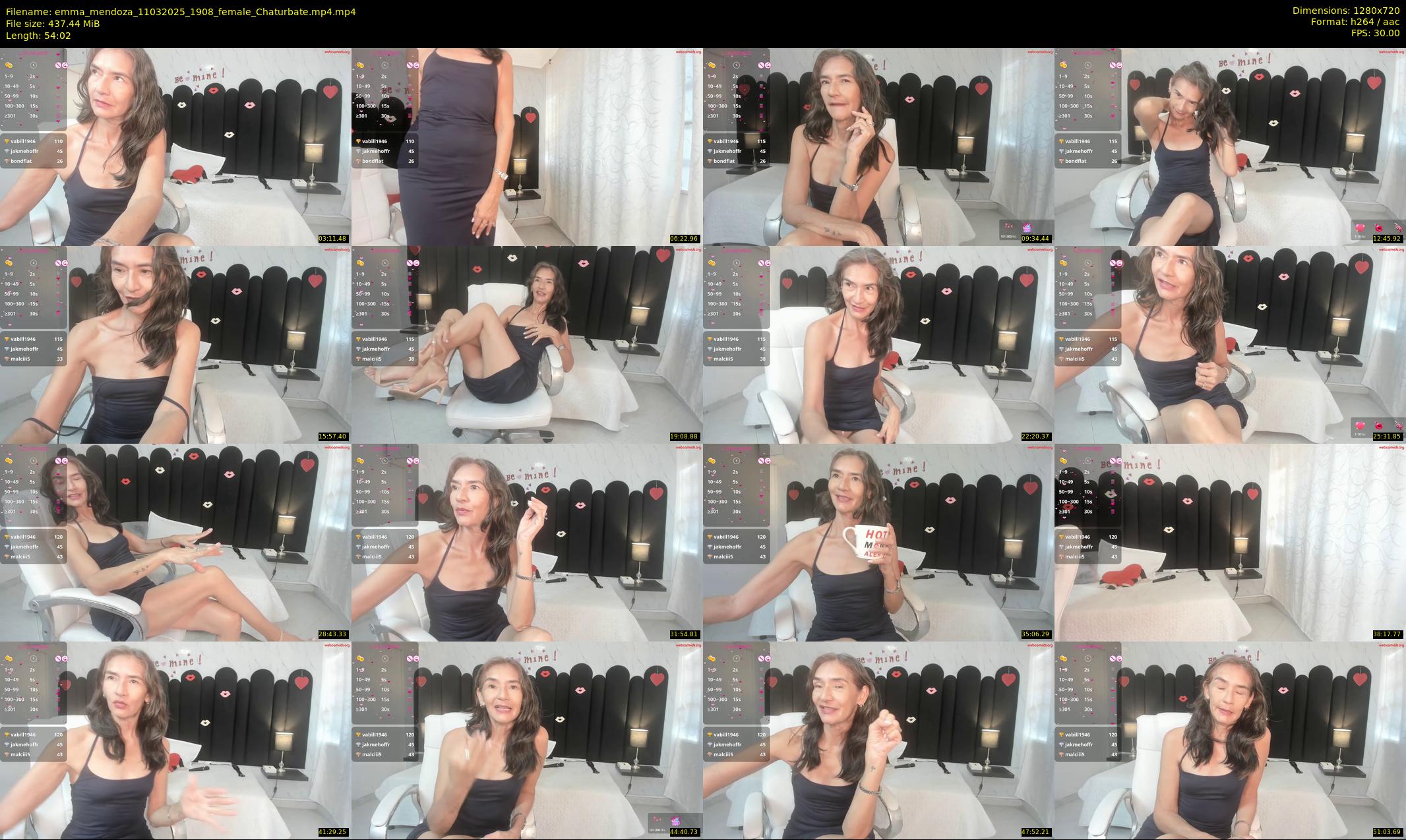 emma_mendoza — 55 minute Chaturbate female cam show recording, 720p, Mar 11, 2025