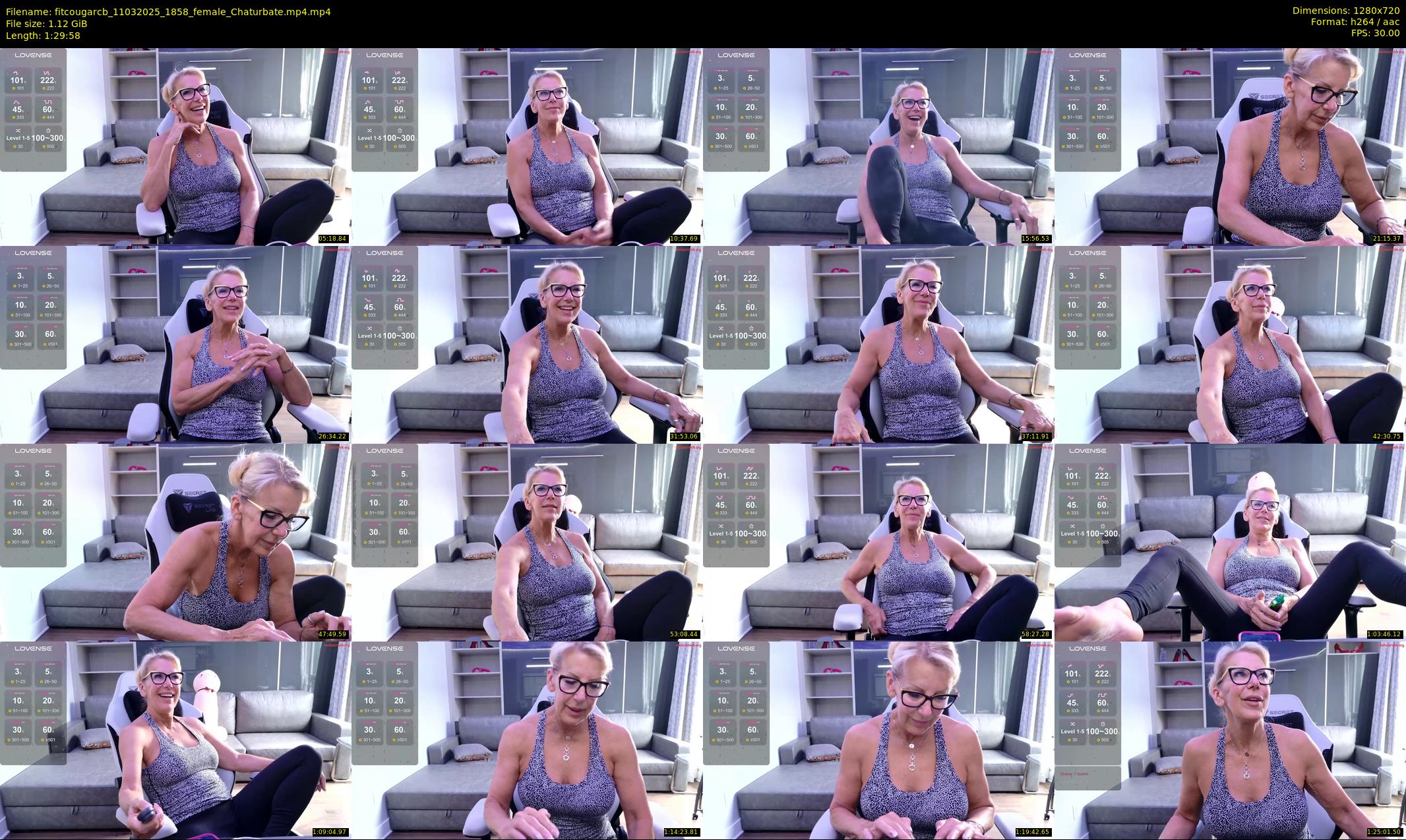 fitcougarcb — 90 minute Chaturbate female cam show recording, 720p, Mar 11, 2025