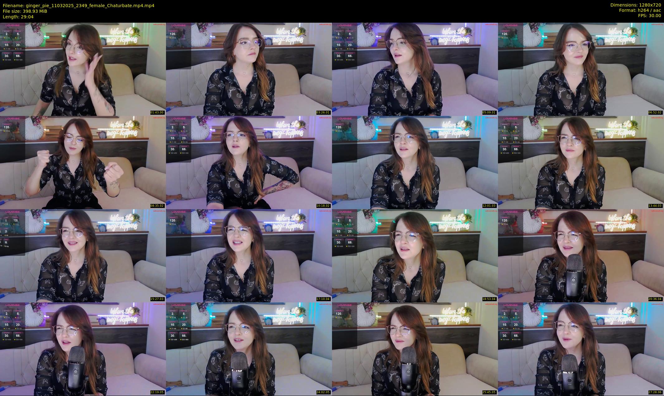 ginger_pie — 30 minute Chaturbate female cam show recording, 720p, Mar 11, 2025