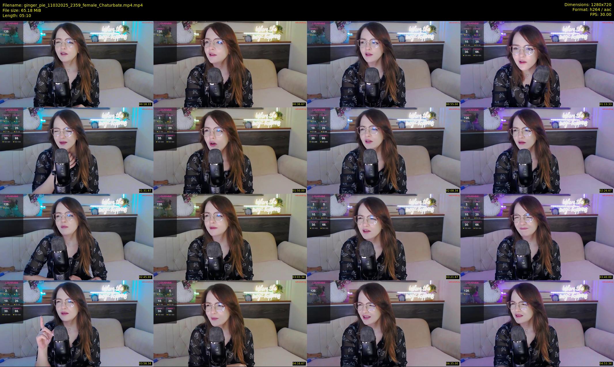 ginger_pie — 6 minute Chaturbate female cam show recording, 720p, Mar 11, 2025