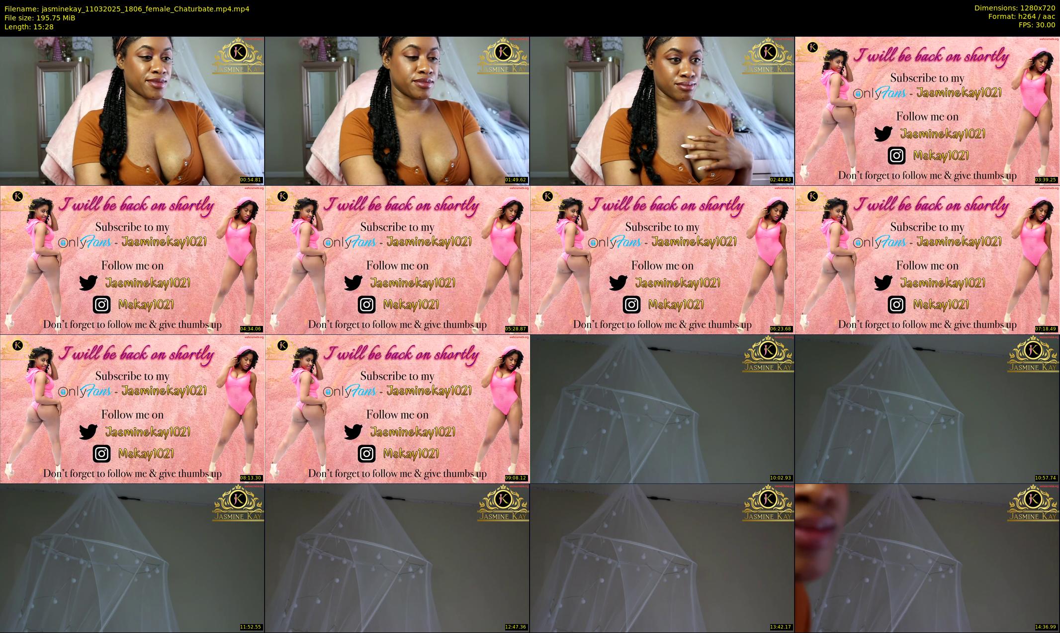 jasminekay — 16 minute Chaturbate female cam show recording, 720p, Mar 11, 2025