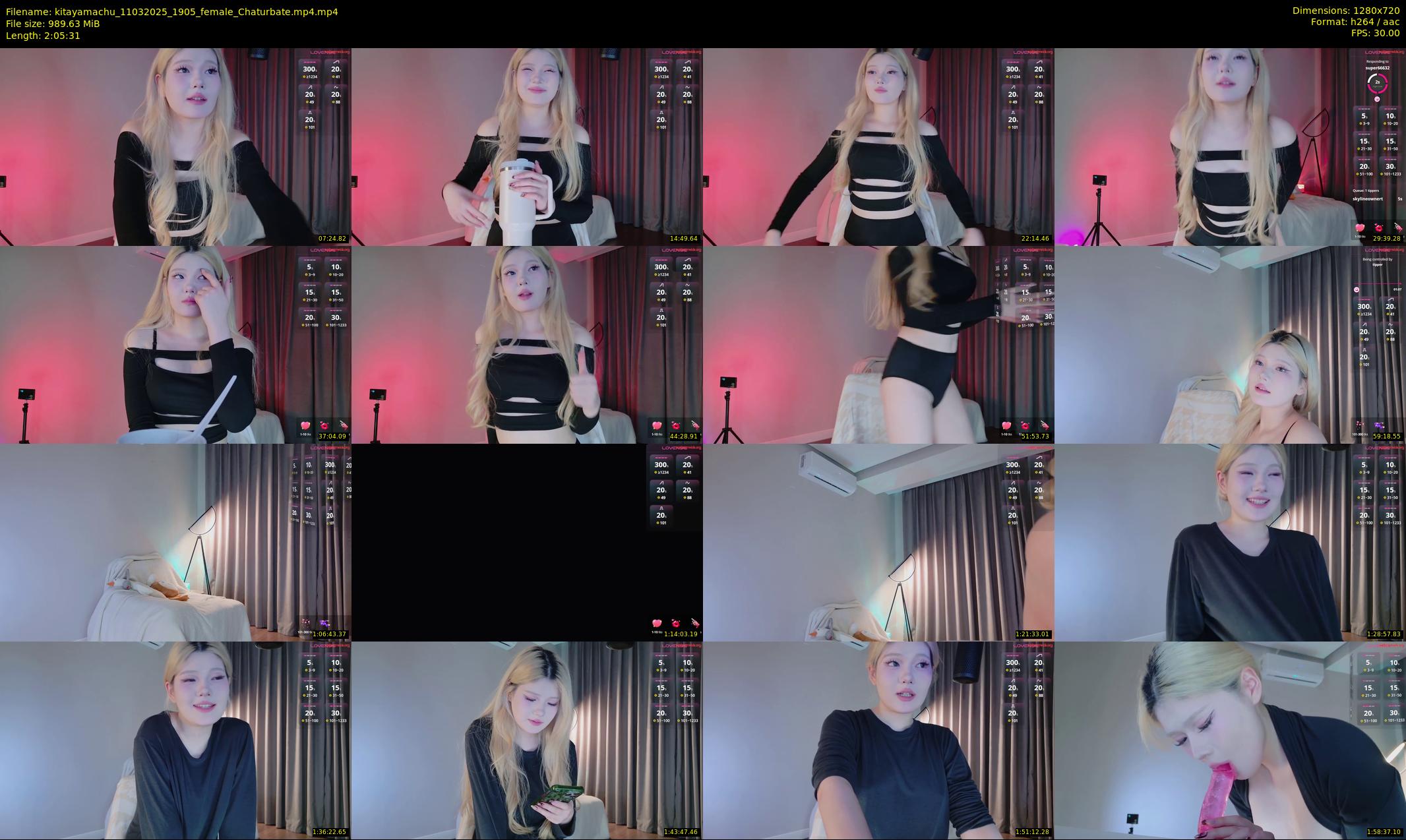 kitayamachu — 126 minute Chaturbate female cam show recording, 720p, Mar 11, 2025