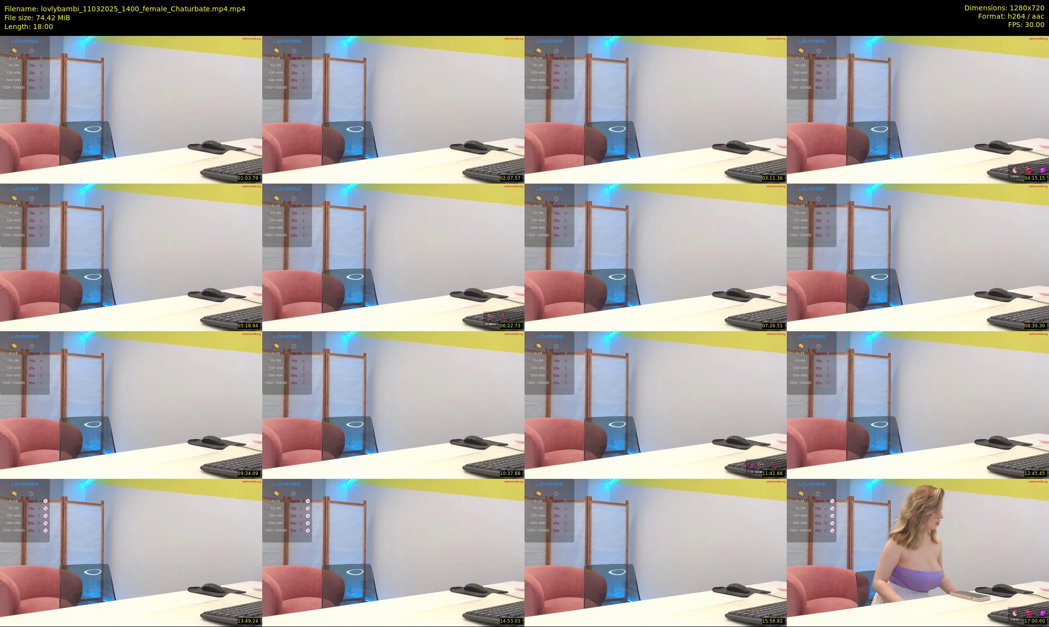 lovlybambi — 18 minute Chaturbate female cam show recording, 720p, Mar 11, 2025