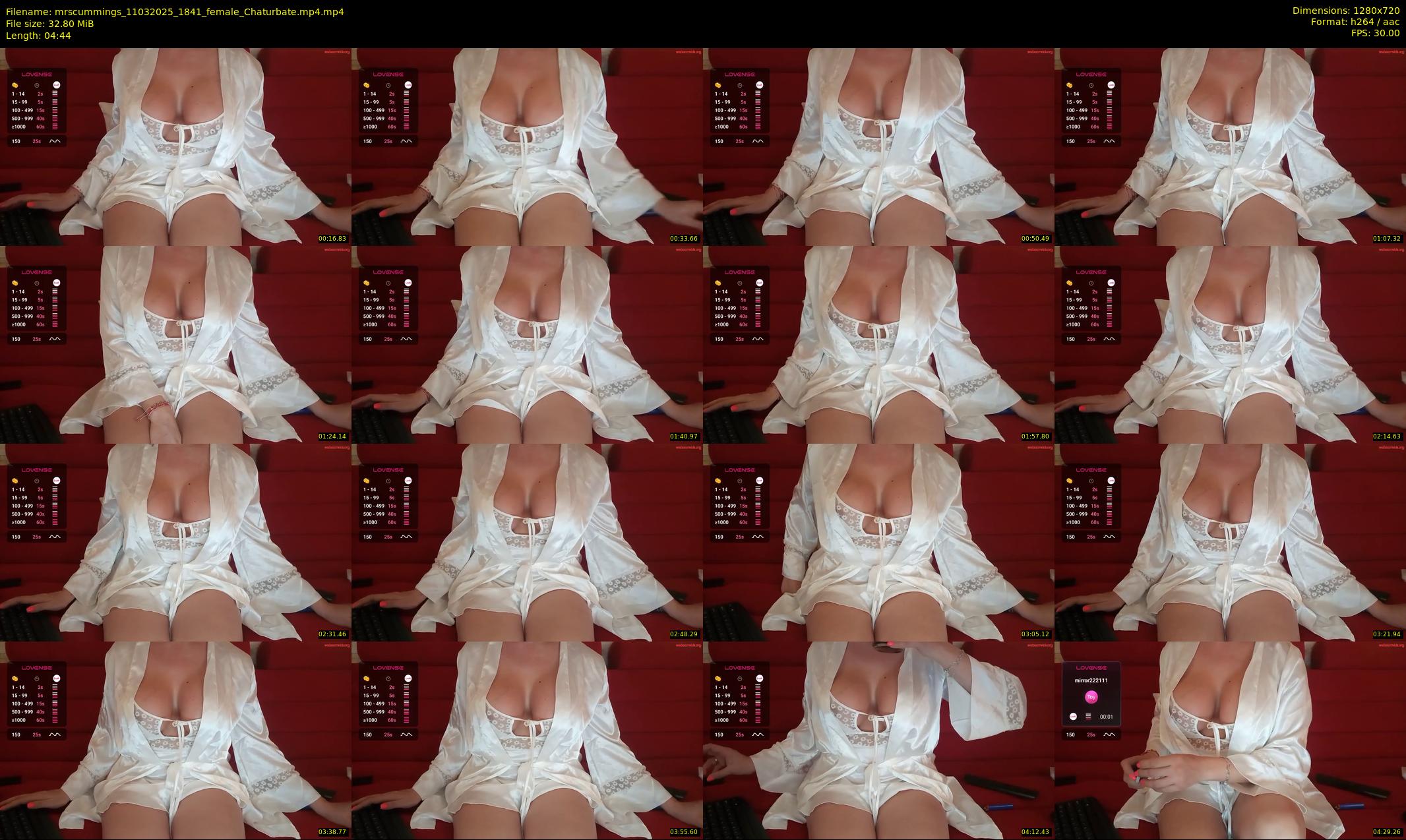 mrscummings — 5 minute Chaturbate female cam show recording, 720p, Mar 11, 2025