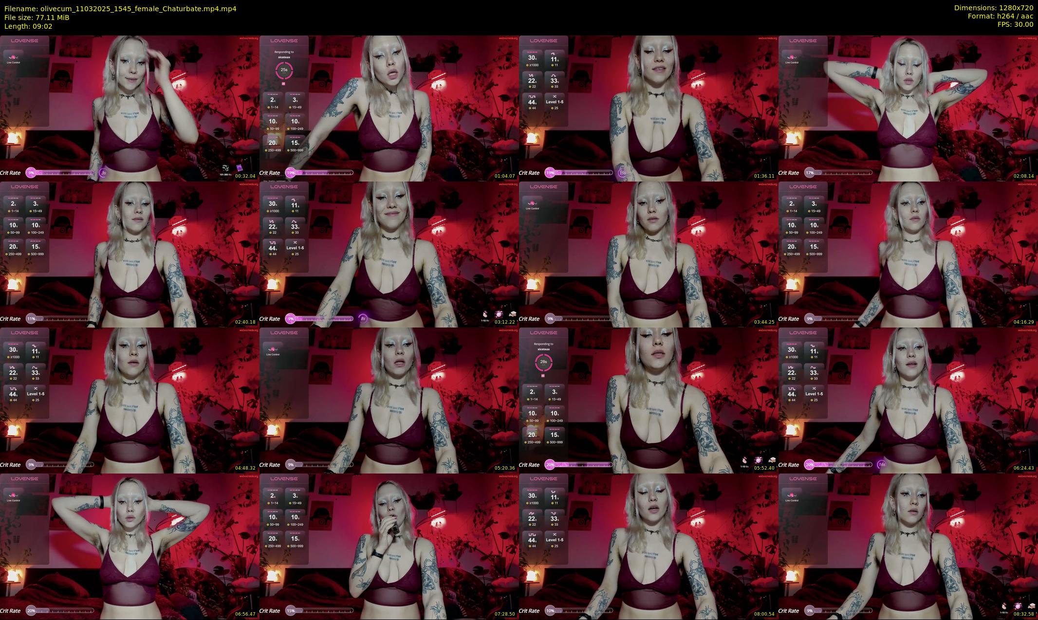 olivecum — 10 minute Chaturbate female cam show recording, 720p, Mar 11, 2025
