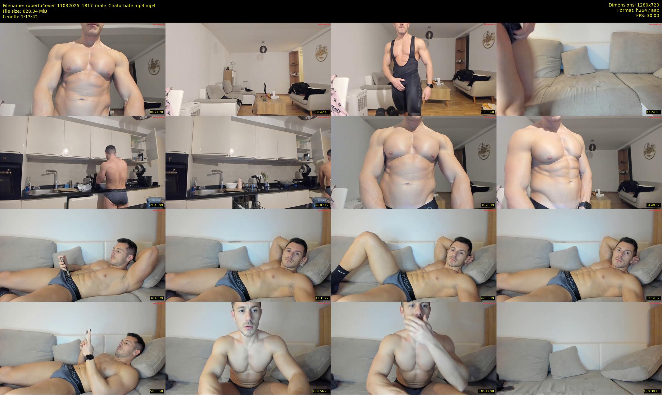 roberto4ever — 74 minute Chaturbate male cam show recording, 720p, Mar 11, 2025