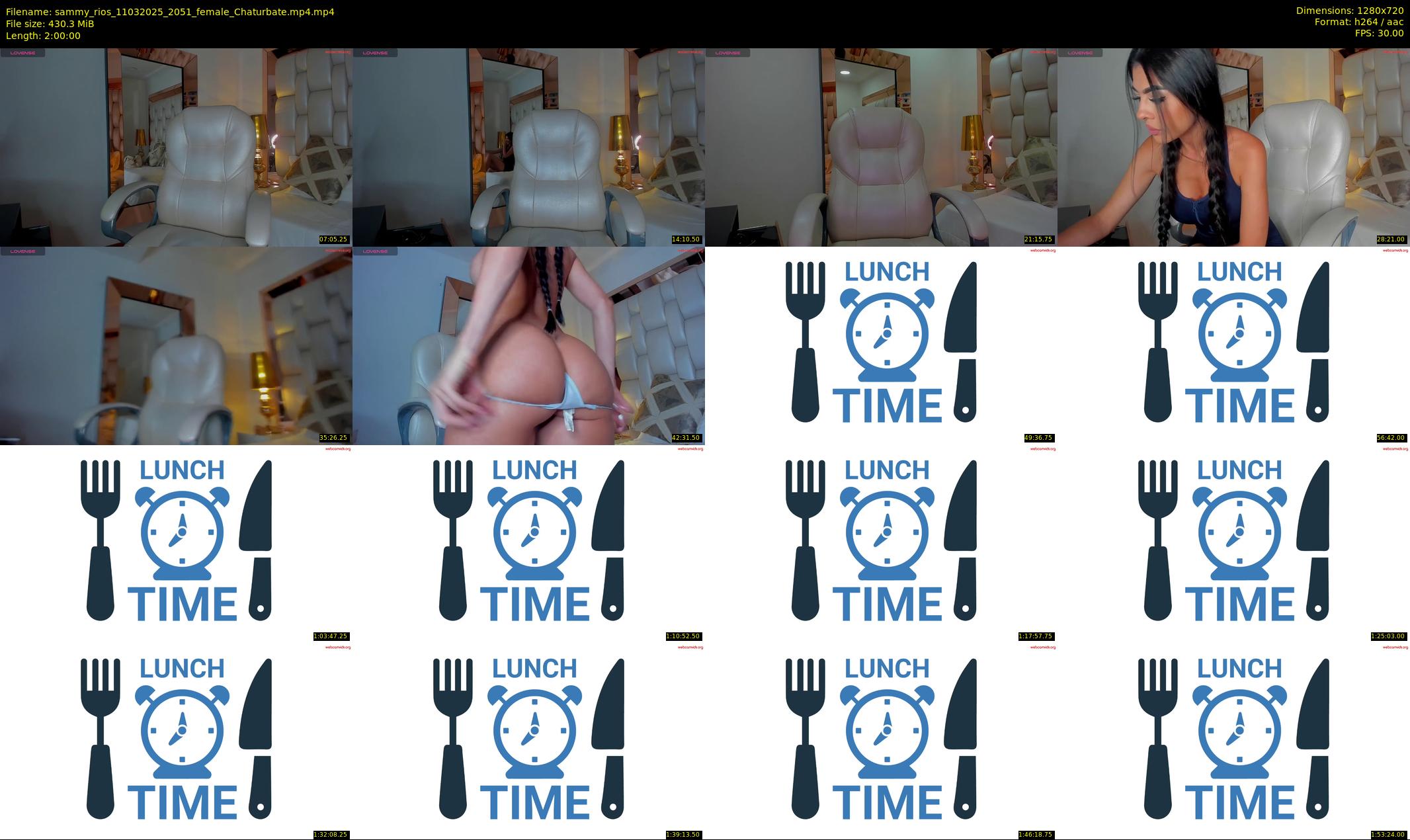 sammy_rios — 120 minute Chaturbate female cam show recording, 720p, Mar 11, 2025