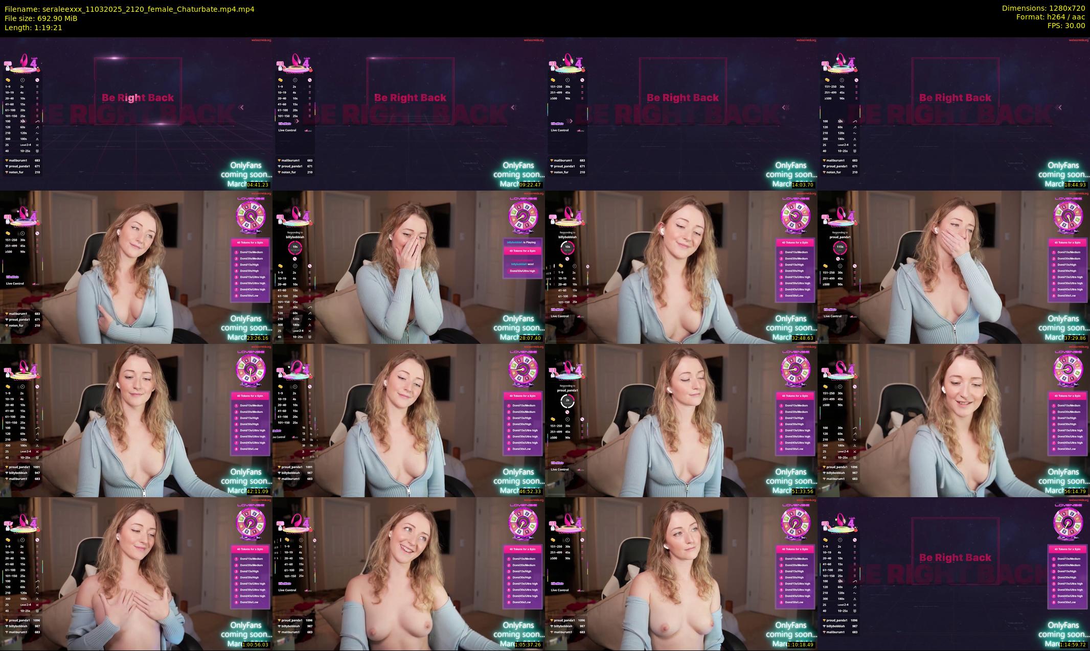 seraleexxx — 80 minute Chaturbate female cam show recording, 720p, Mar 11, 2025