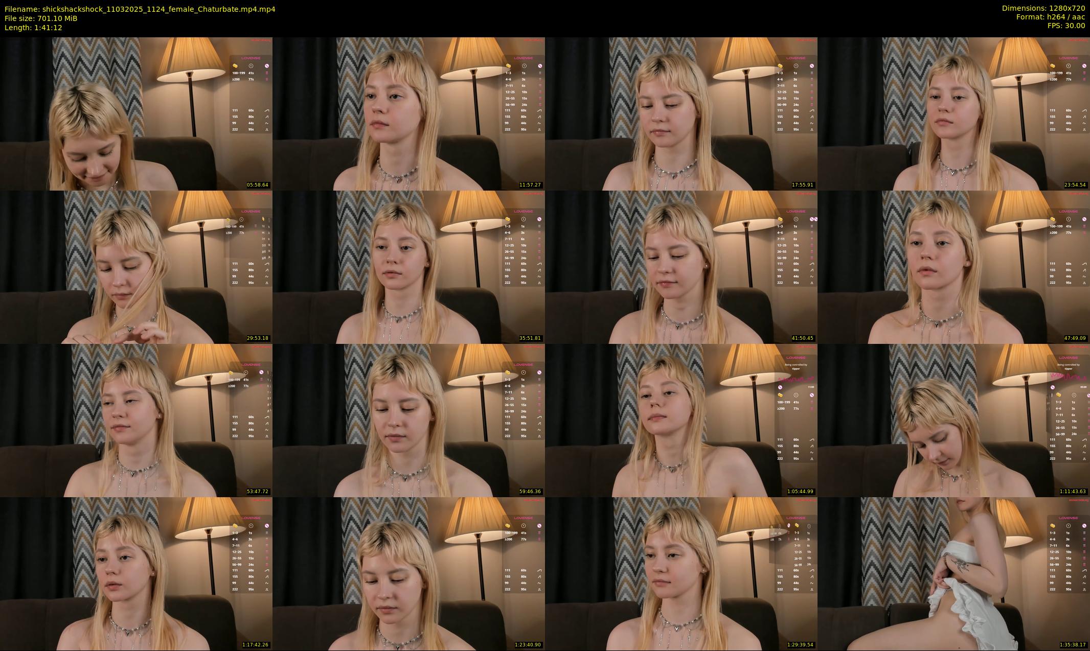 shickshackshock — 102 minute Chaturbate female cam show recording, 720p, Mar 11, 2025