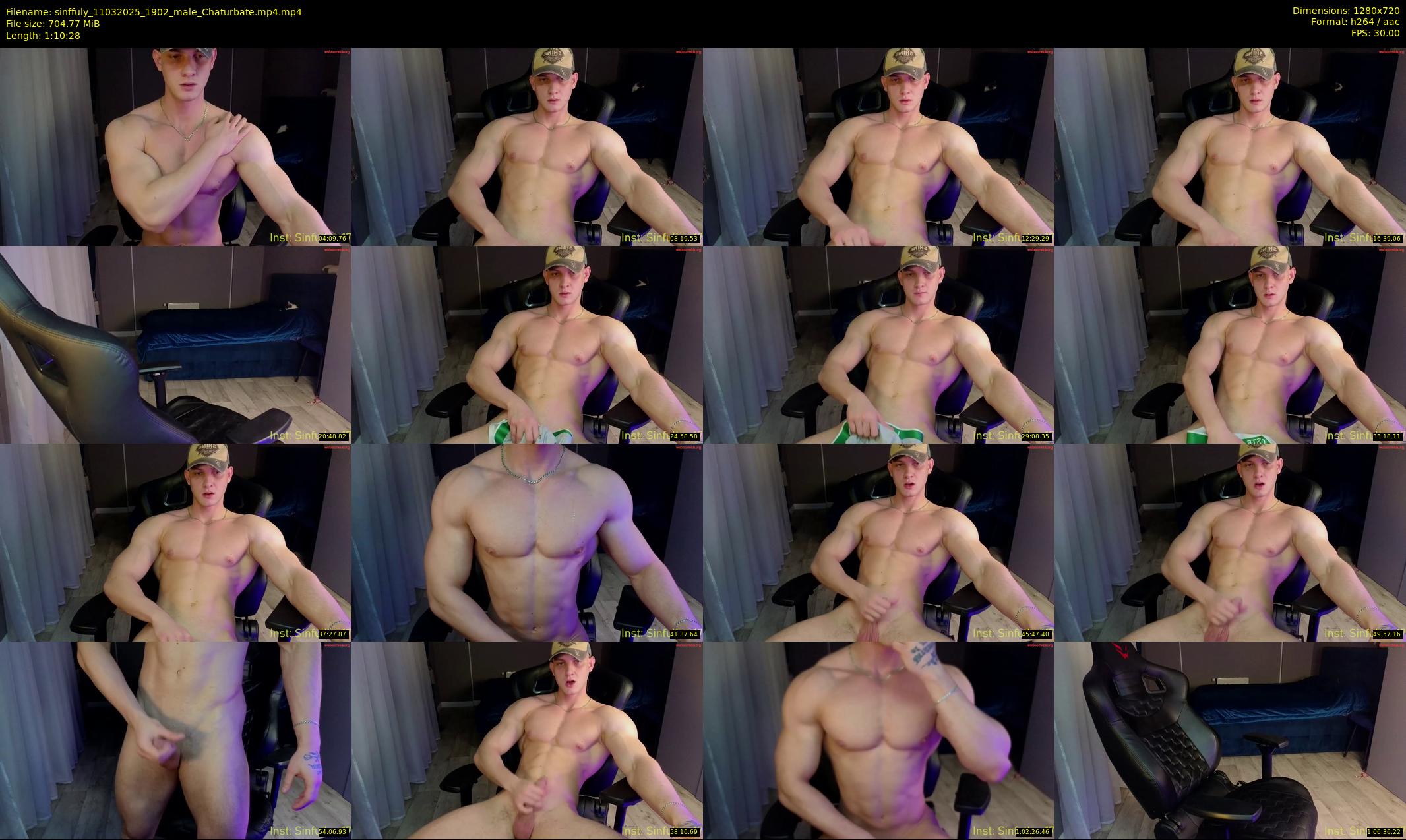sinffuly — 71 minute Chaturbate male cam show recording, 720p, Mar 11, 2025