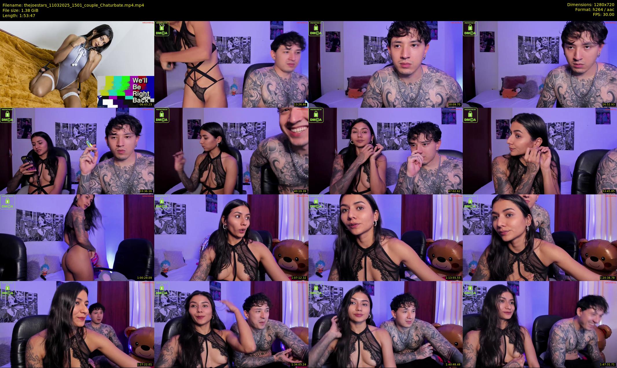 thejoestars — 114 minute Chaturbate couple cam show recording, 720p, Mar 11, 2025