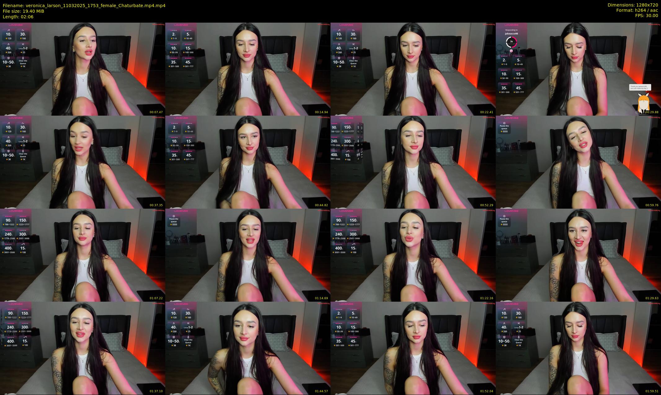 veronica_larson — 3 minute Chaturbate female cam show recording, 720p, Mar 11, 2025