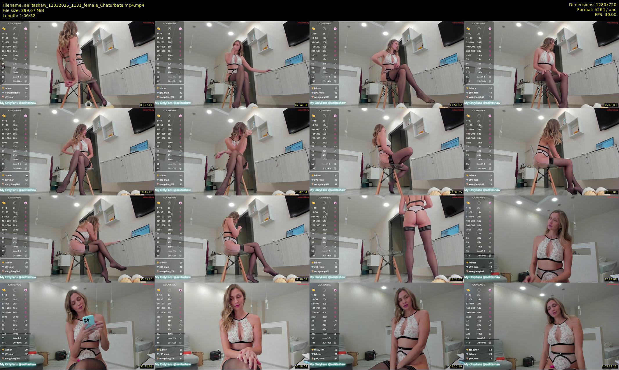 aelitashaw — 67 minute Chaturbate female cam show recording, 720p, Mar 12, 2025