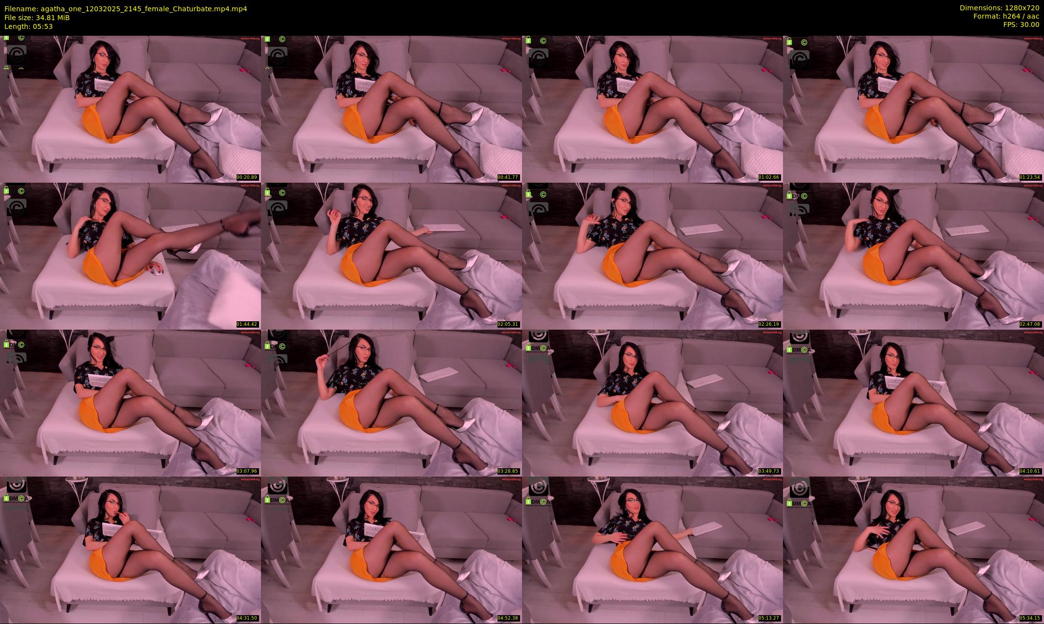 agatha_one — 6 minute Chaturbate female cam show recording, 720p, Mar 12, 2025