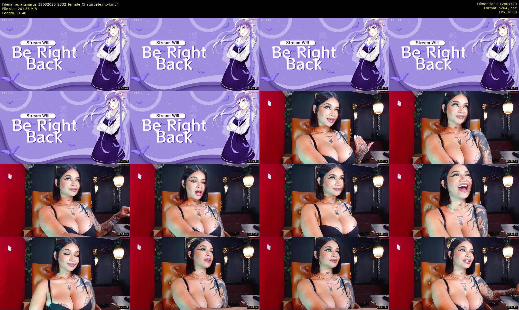 aitanarus — 32 minute Chaturbate female cam show recording, 720p, Mar 12, 2025
