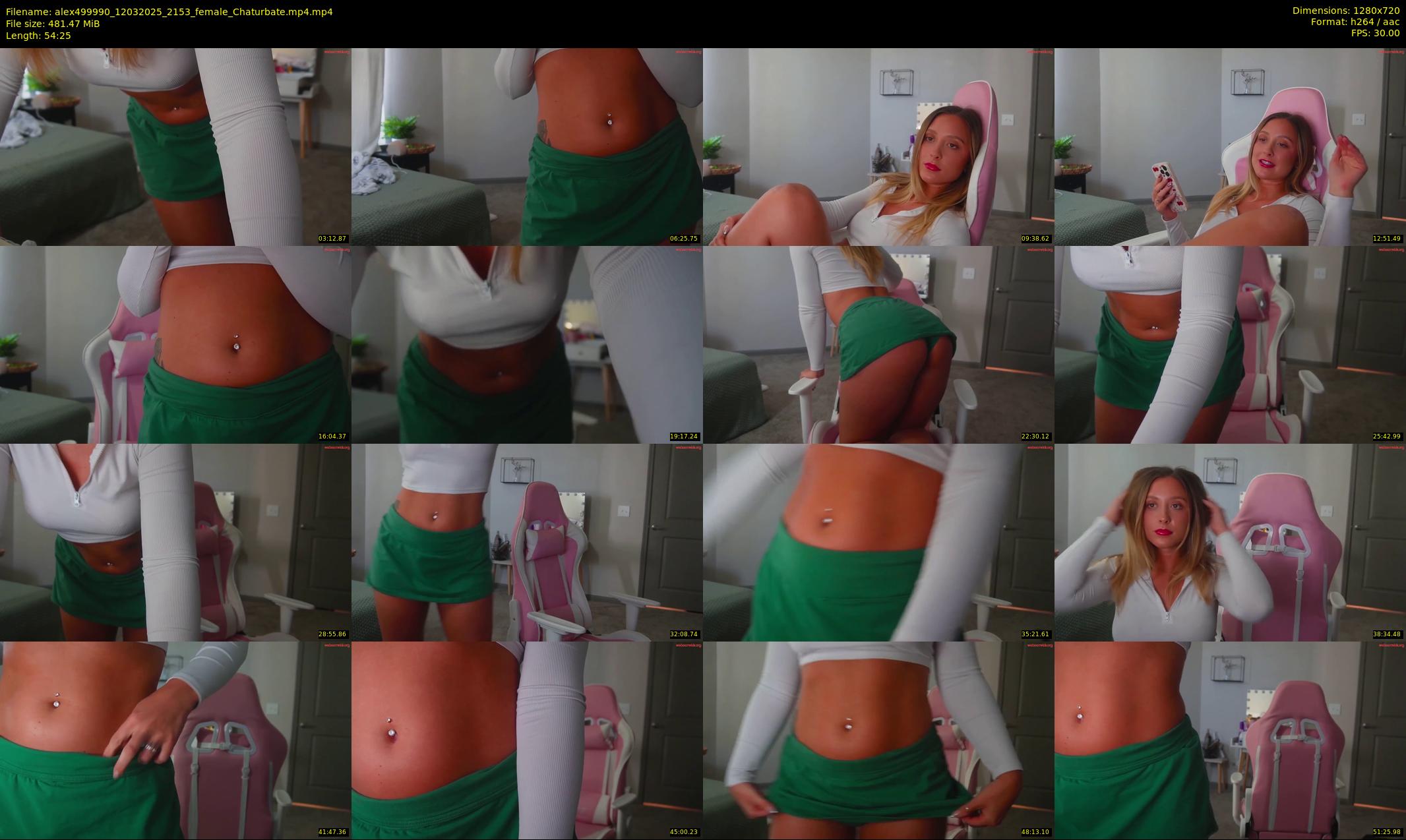 alex499990 — 55 minute Chaturbate female cam show recording, 720p, Mar 12, 2025