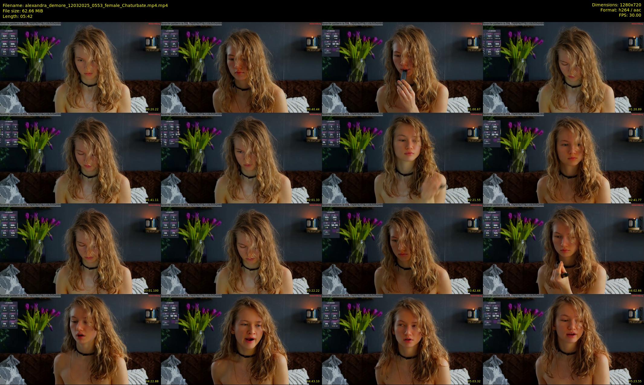 alexandra_demore — 6 minute Chaturbate female cam show recording, 720p, Mar 12, 2025