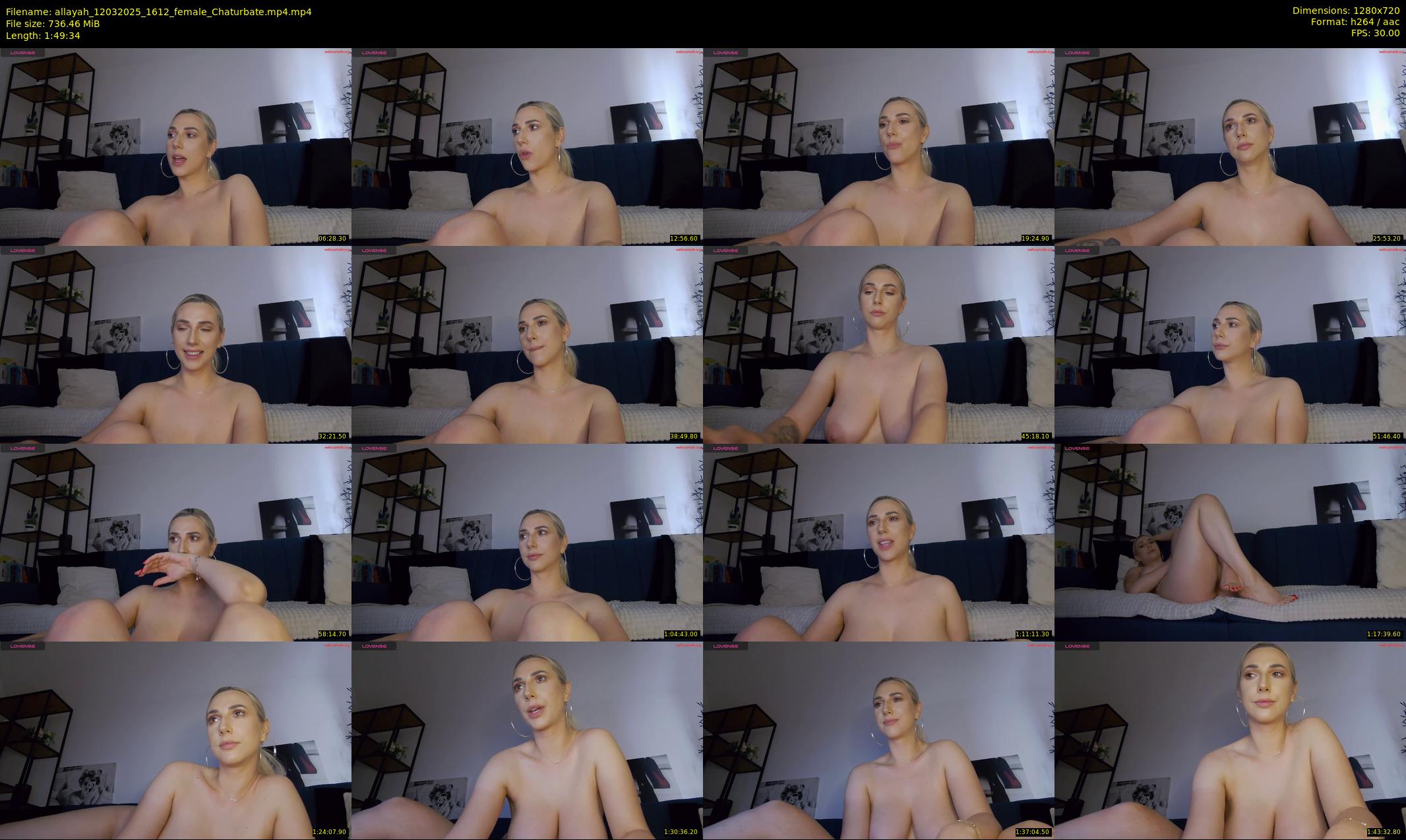 allayah — 110 minute Chaturbate female cam show recording, 720p, Mar 12, 2025