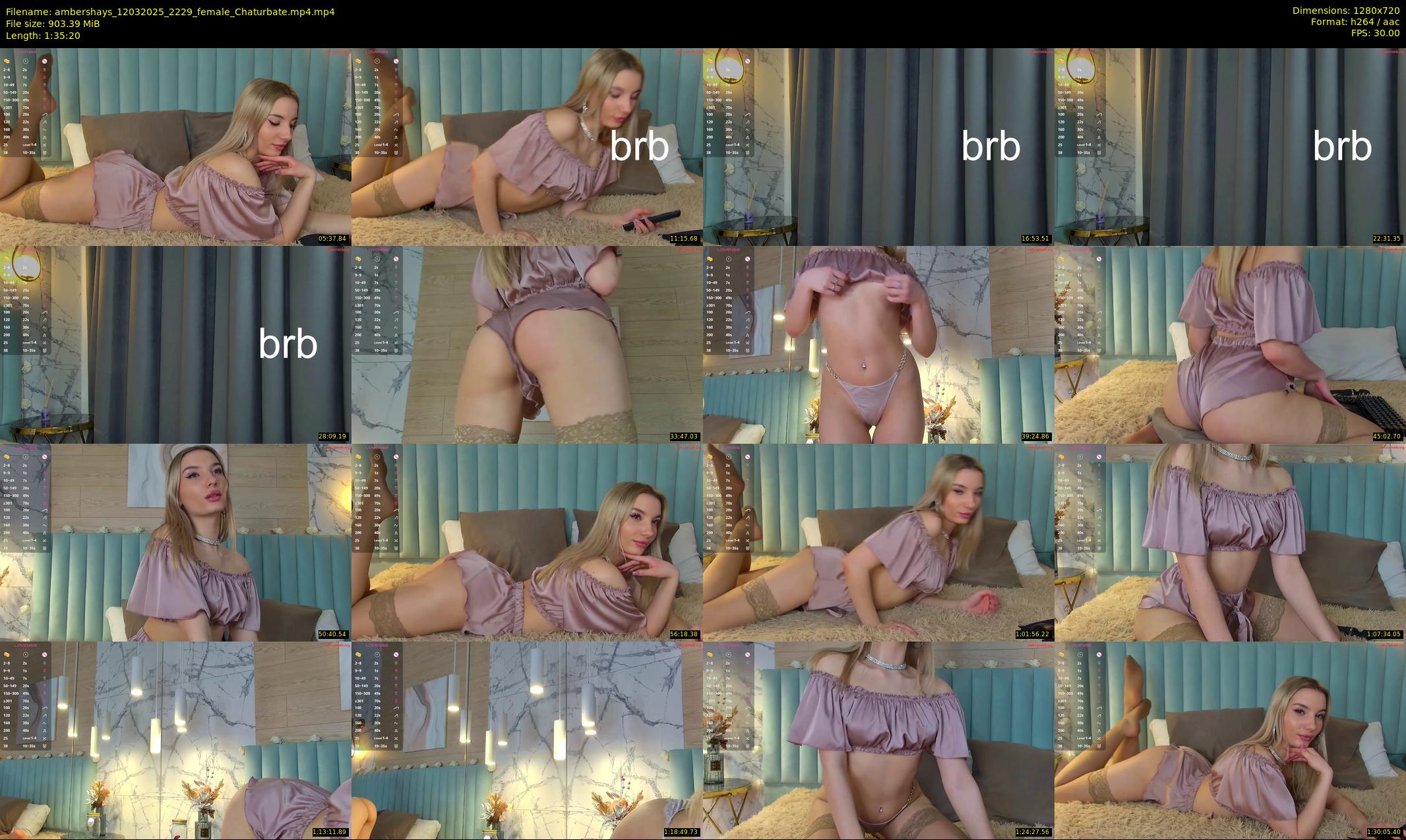 ambershays — 96 minute Chaturbate female cam show recording, 720p, Mar 12, 2025