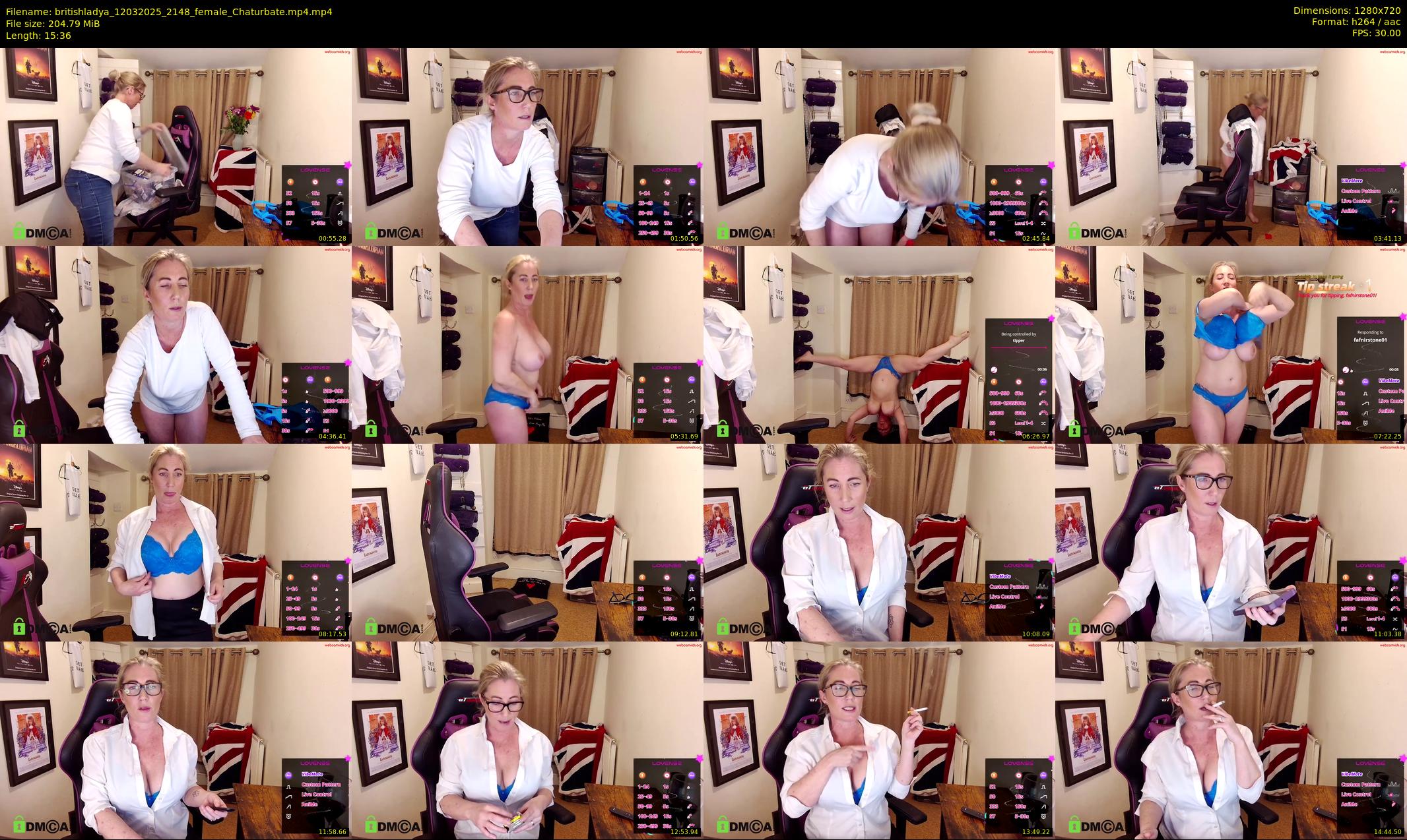 britishladya — 16 minute Chaturbate female cam show recording, 720p, Mar 12, 2025