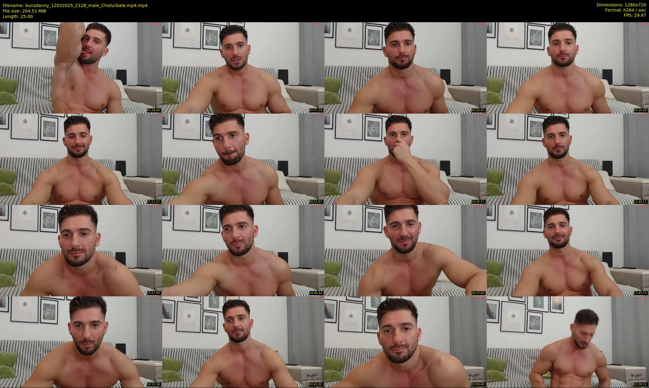 bunzdanny — 25 minute Chaturbate male cam show recording, 720p, Mar 12, 2025