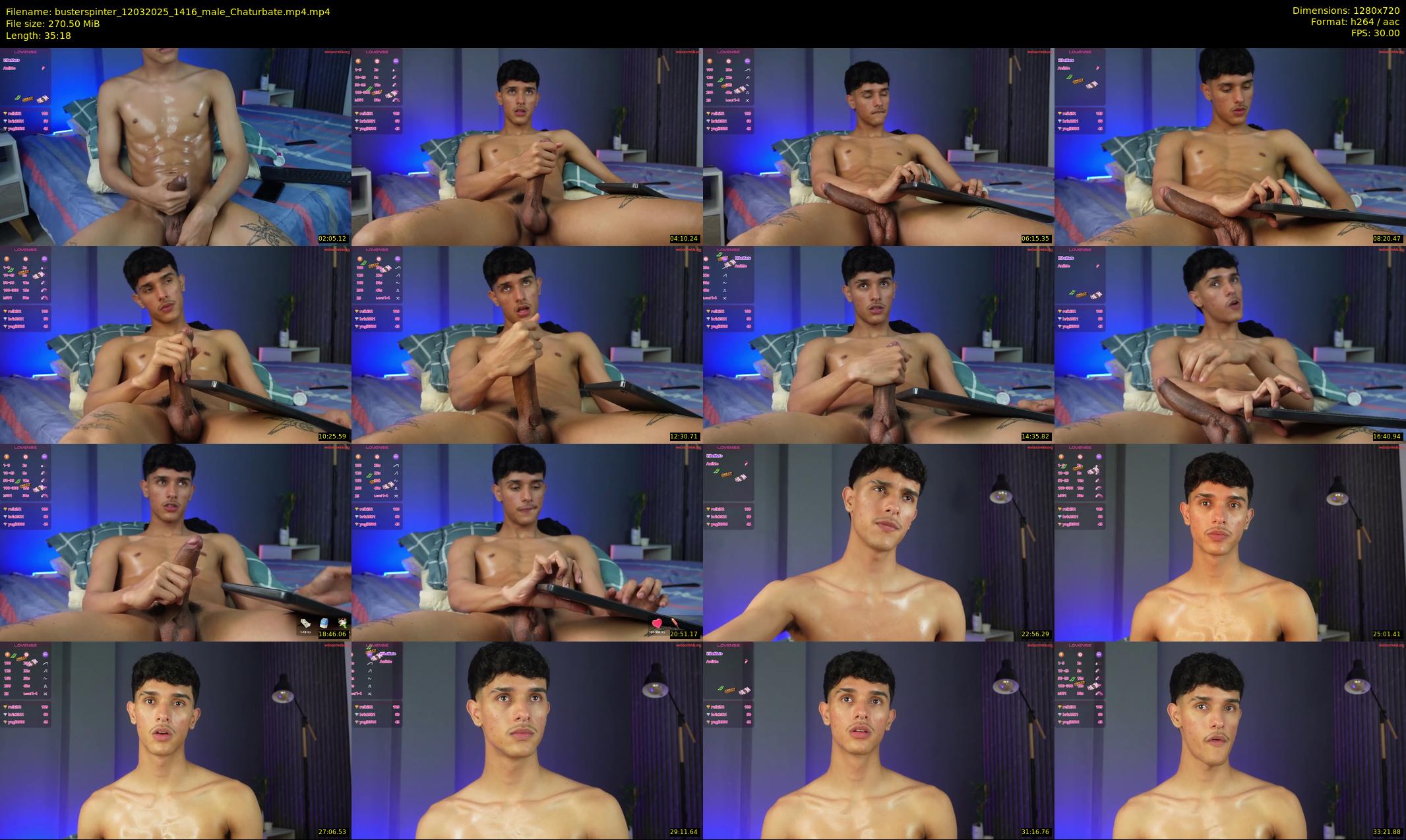 busterspinter — 36 minute Chaturbate male cam show recording, 720p, Mar 12, 2025