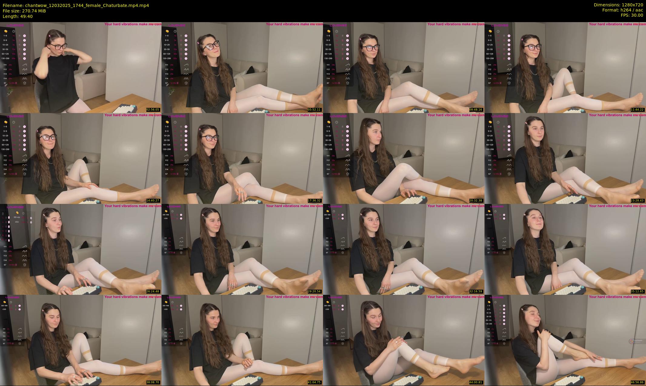chantwow — 50 minute Chaturbate female cam show recording, 720p, Mar 12, 2025