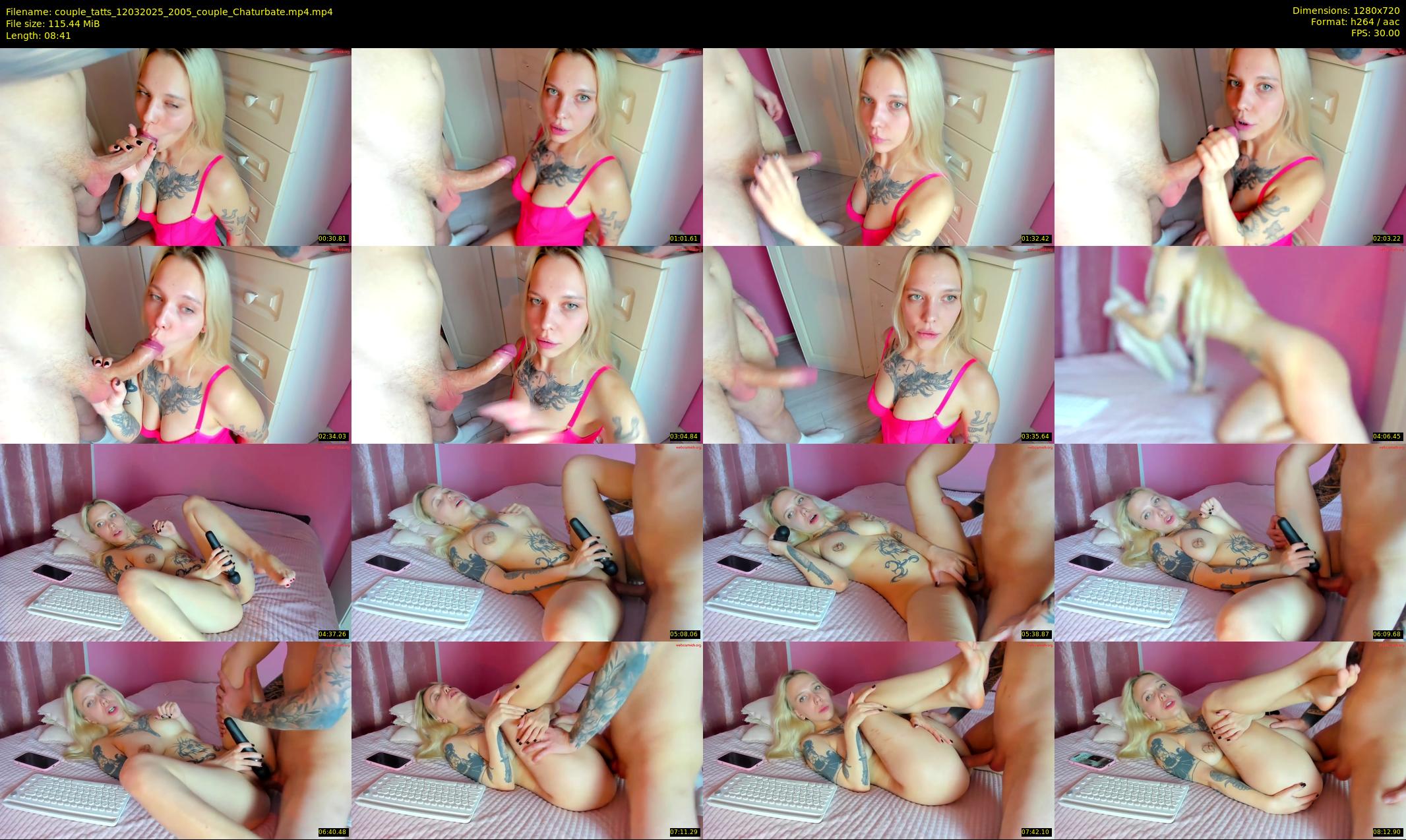 couple_tatts — 9 minute Chaturbate couple cam show recording, 720p, Mar 12, 2025