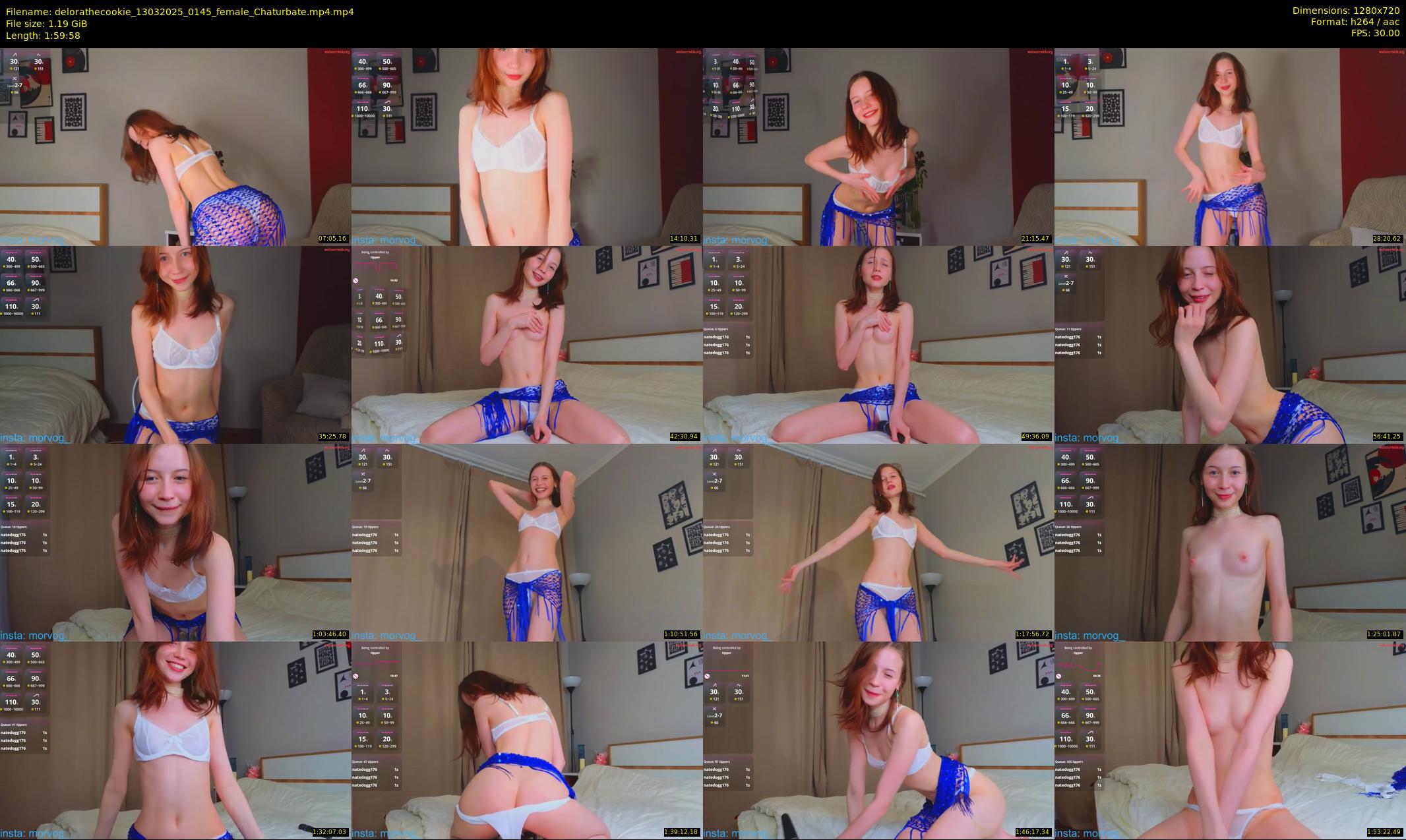 delorathecookie — 120 minute Chaturbate female cam show recording, 720p, Mar 13, 2025