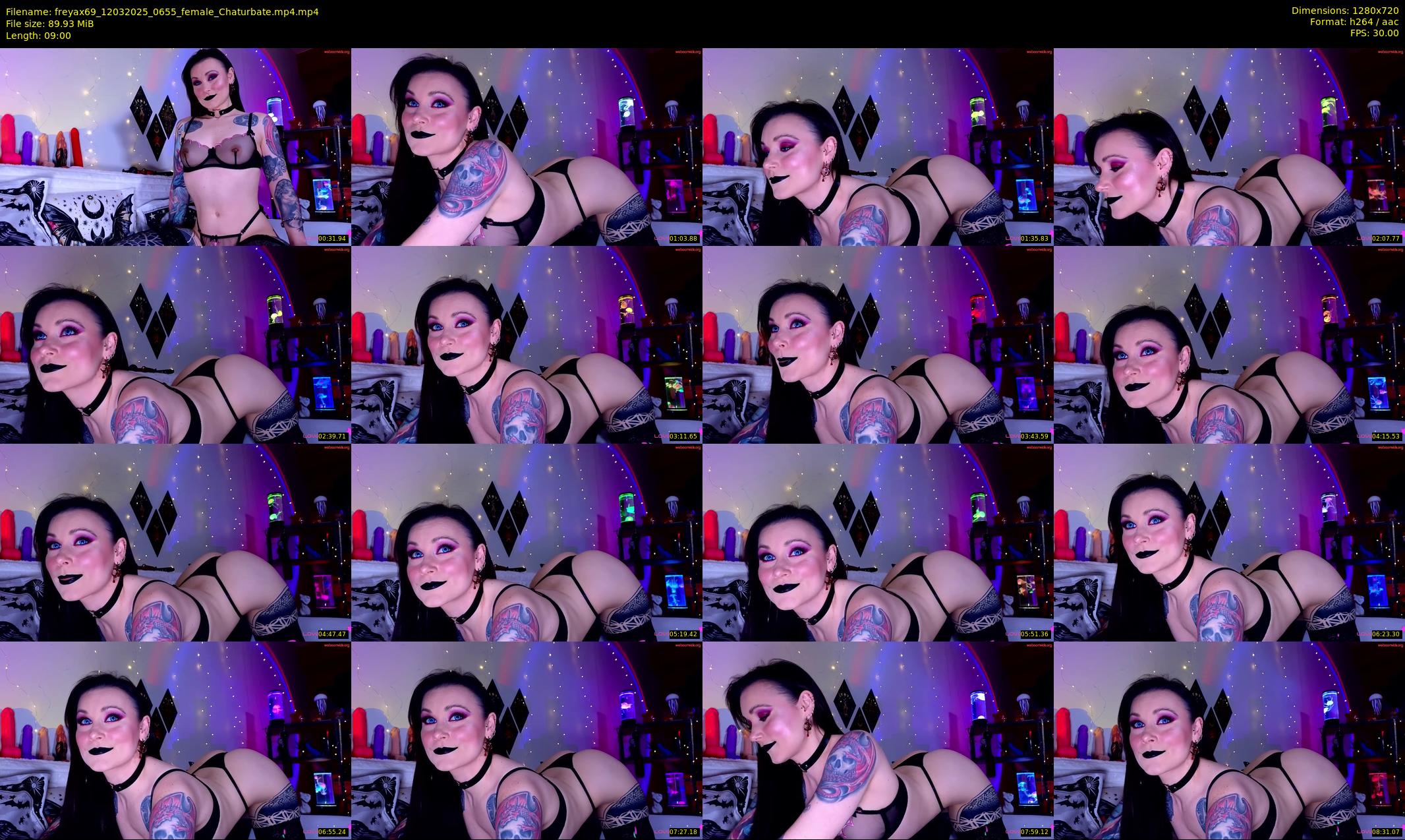 freyax69 — 9 minute Chaturbate female cam show recording, 720p, Mar 12, 2025