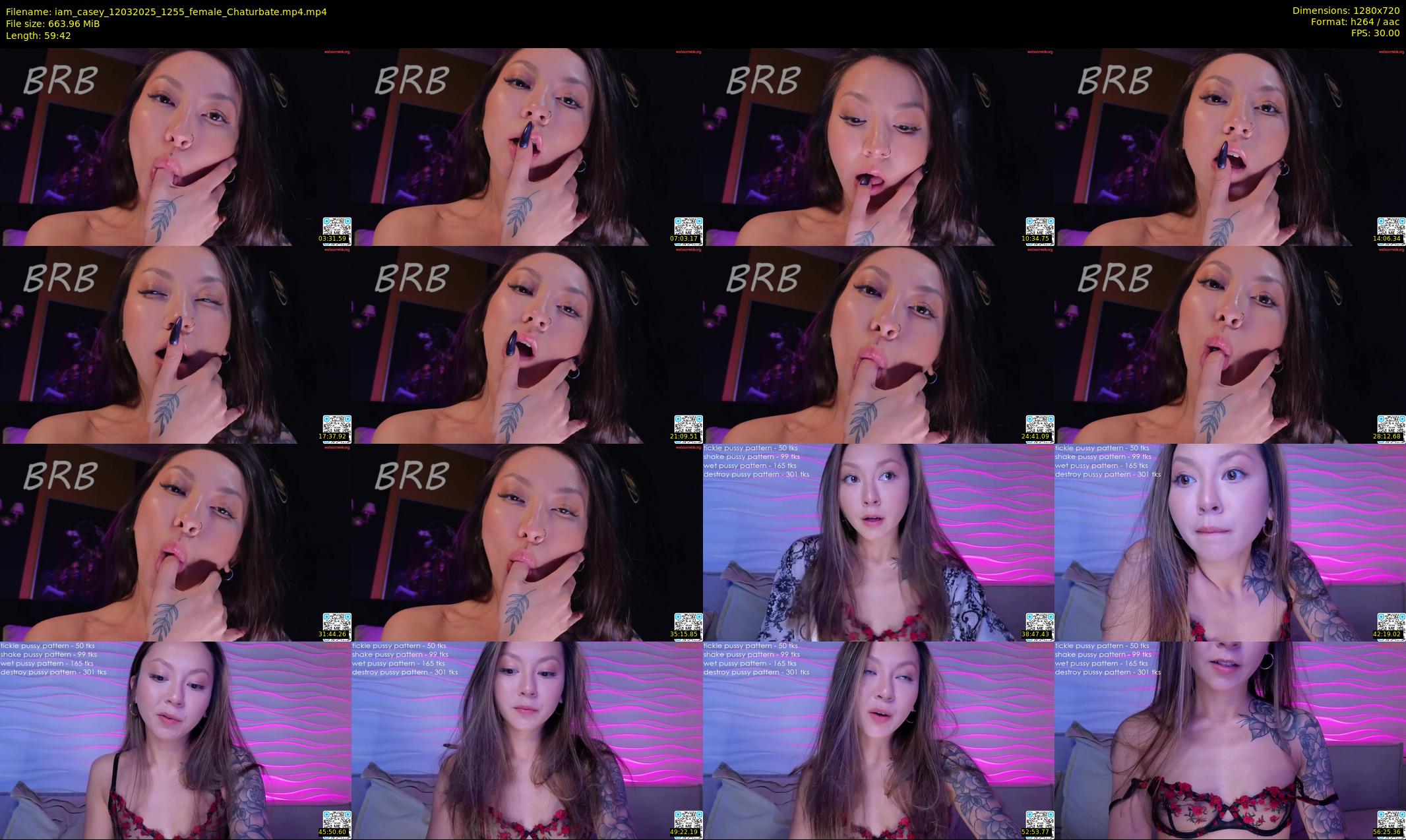 iam_casey — 60 minute Chaturbate female cam show recording, 720p, Mar 12, 2025