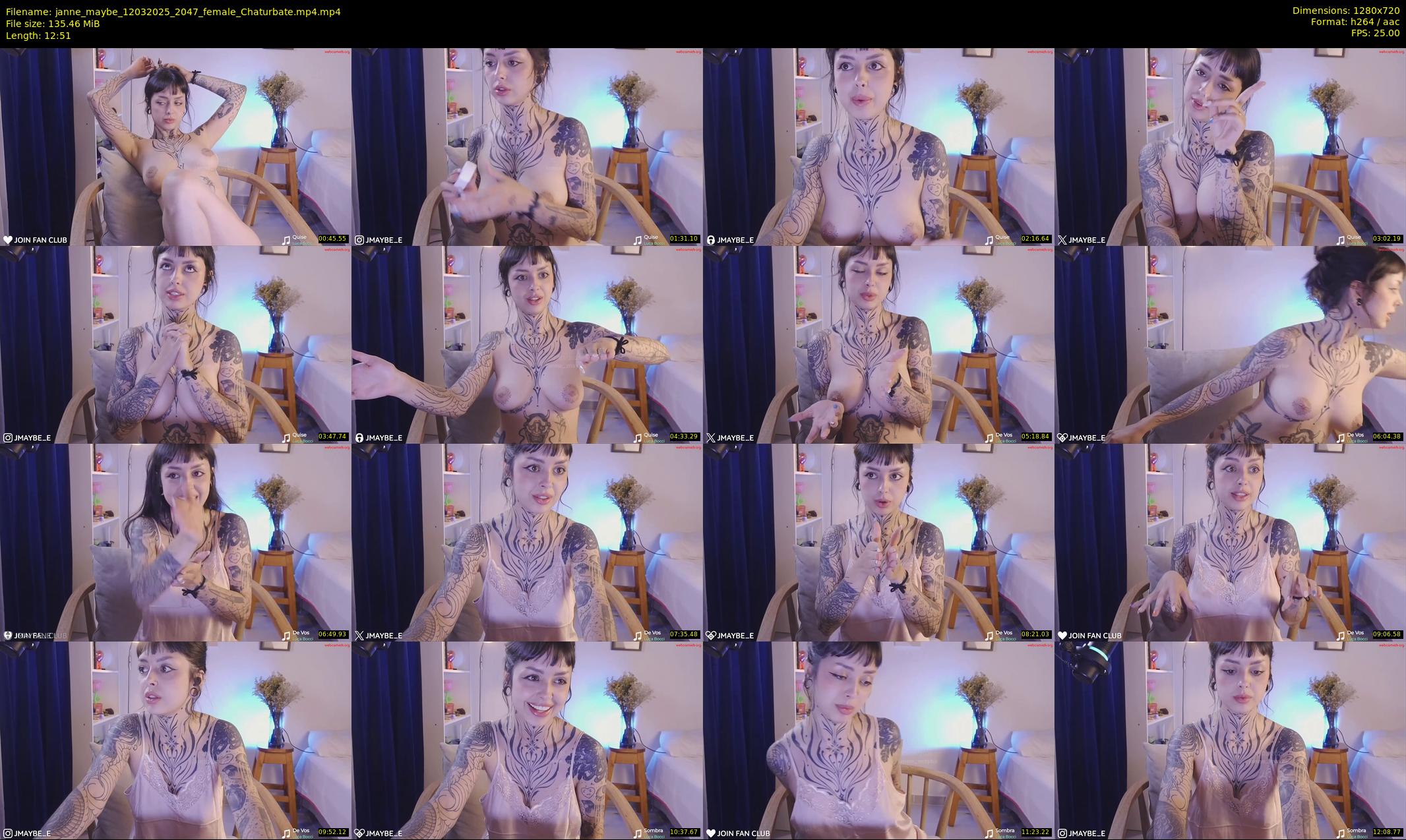 janne_maybe — 13 minute Chaturbate female cam show recording, 720p, Mar 12, 2025