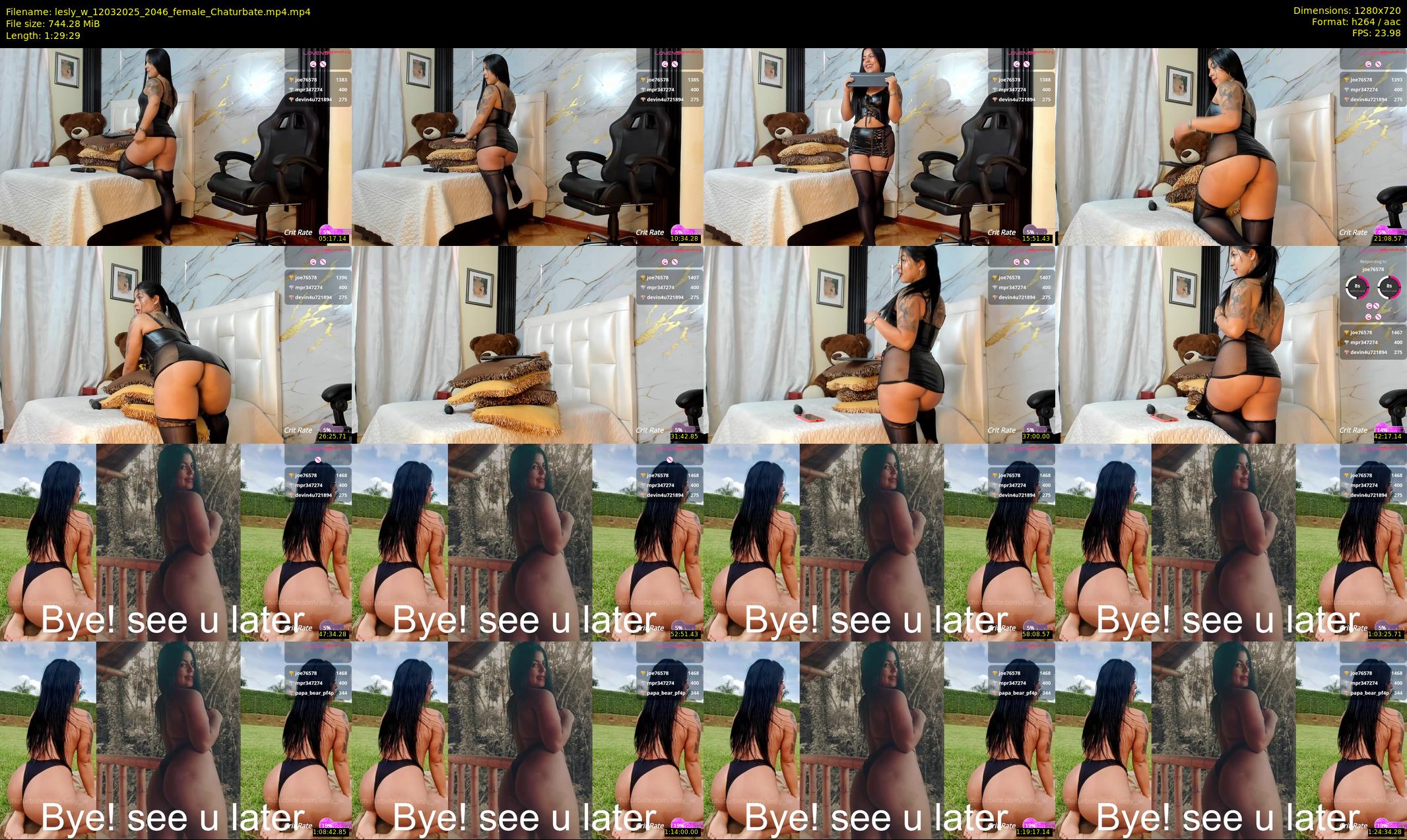 lesly_w — 90 minute Chaturbate female cam show recording, 720p, Mar 12, 2025