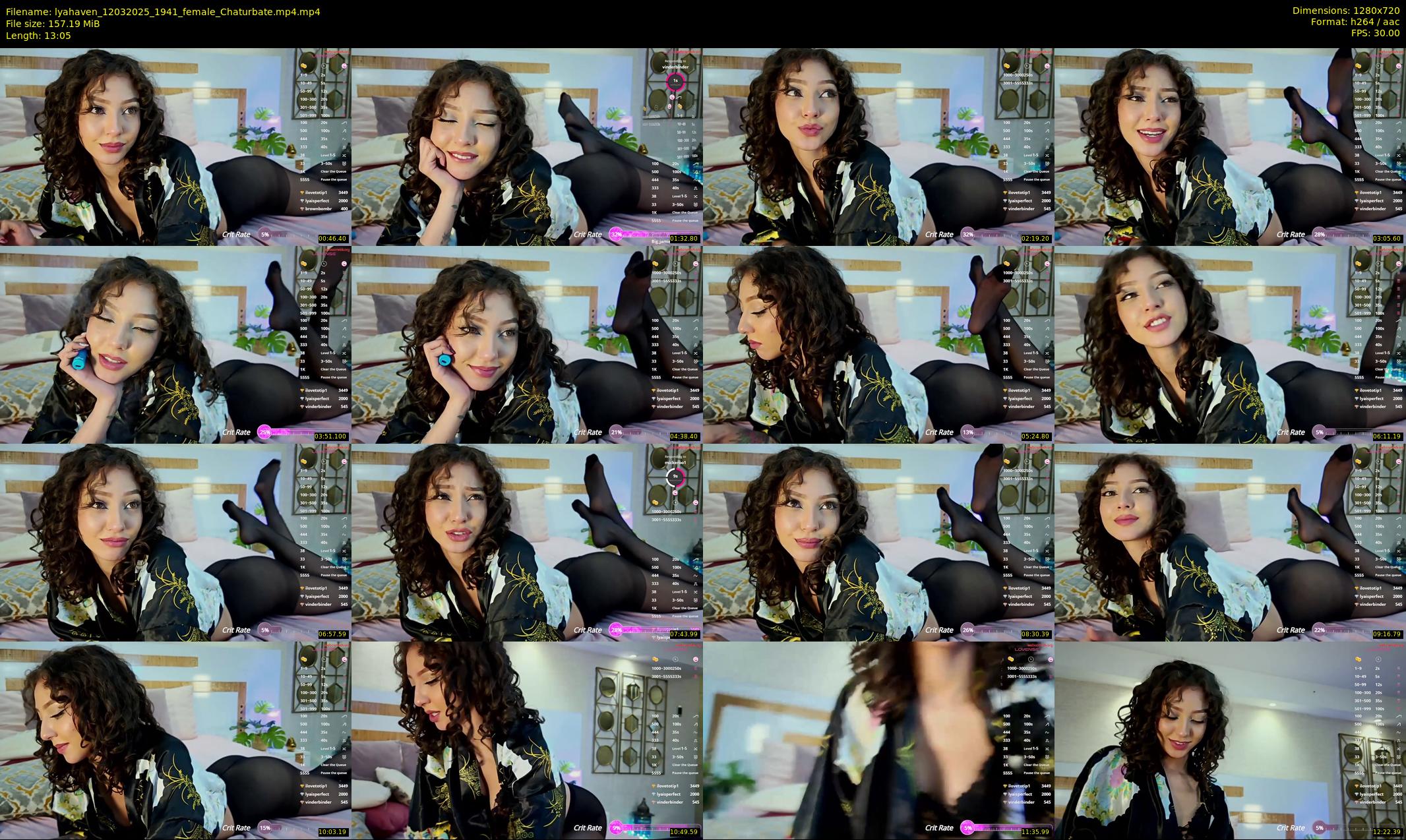 lyahaven — 14 minute Chaturbate female cam show recording, 720p, Mar 12, 2025