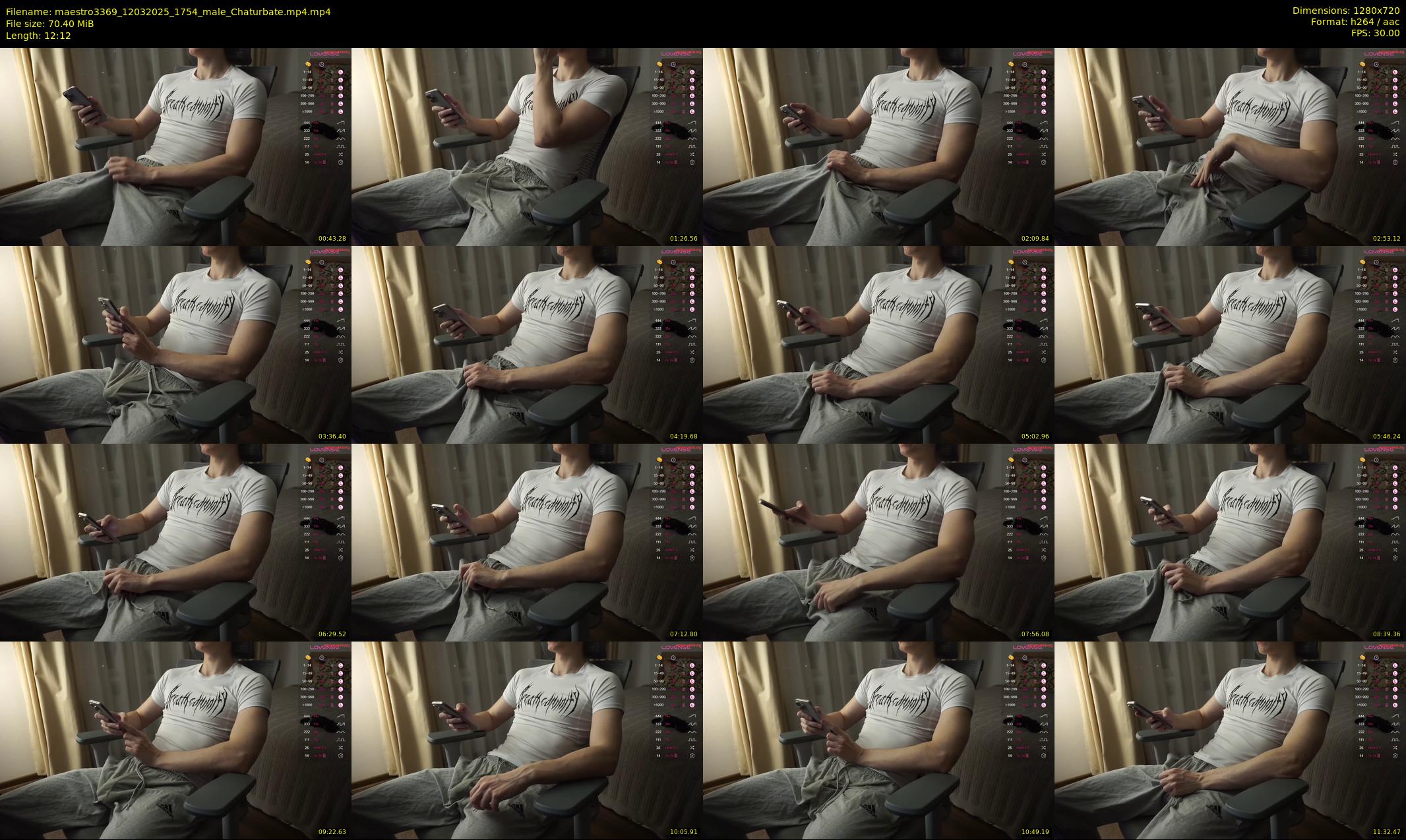 maestro3369 — 13 minute Chaturbate male cam show recording, 720p, Mar 12, 2025