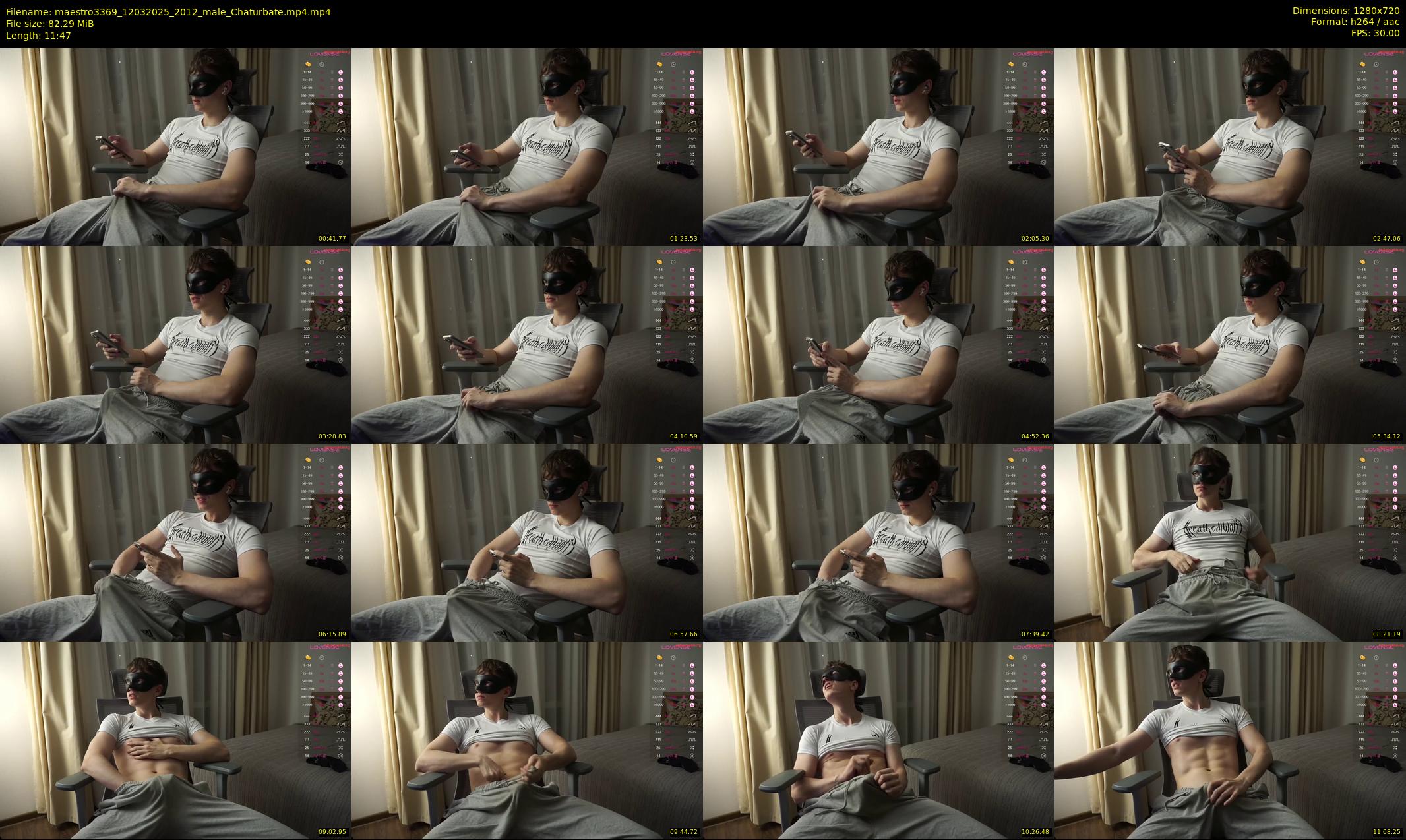 maestro3369 — 12 minute Chaturbate male cam show recording, 720p, Mar 12, 2025