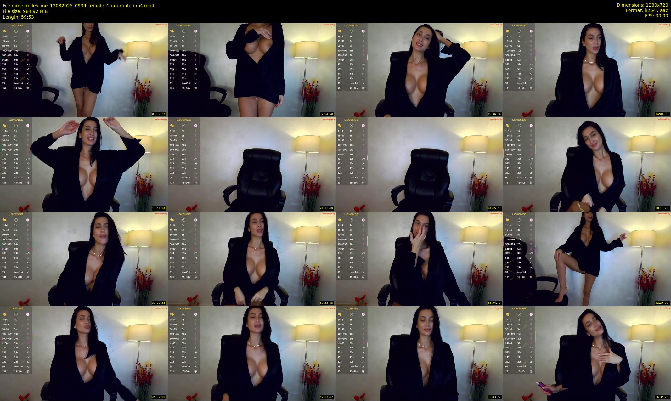 miley_me — 60 minute Chaturbate female cam show recording, 720p, Mar 12, 2025