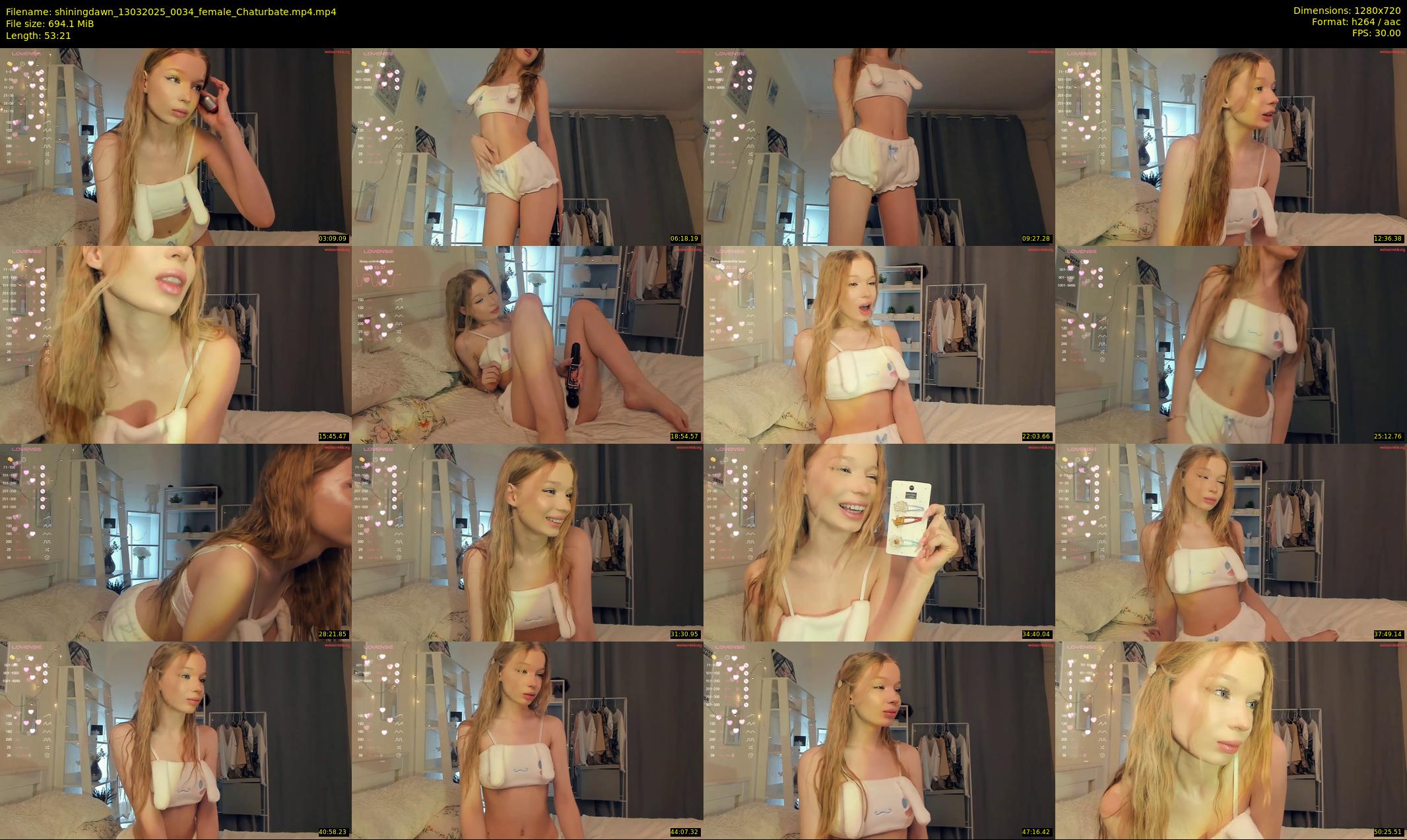 shiningdawn — 54 minute Chaturbate female cam show recording, 720p, Mar 13, 2025