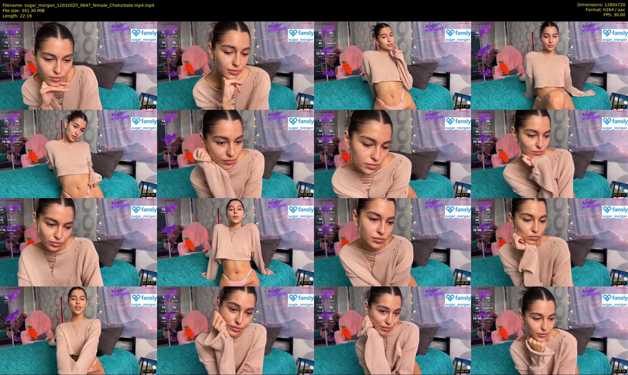 sugar_morgan — 23 minute Chaturbate female cam show recording, 720p, Mar 12, 2025