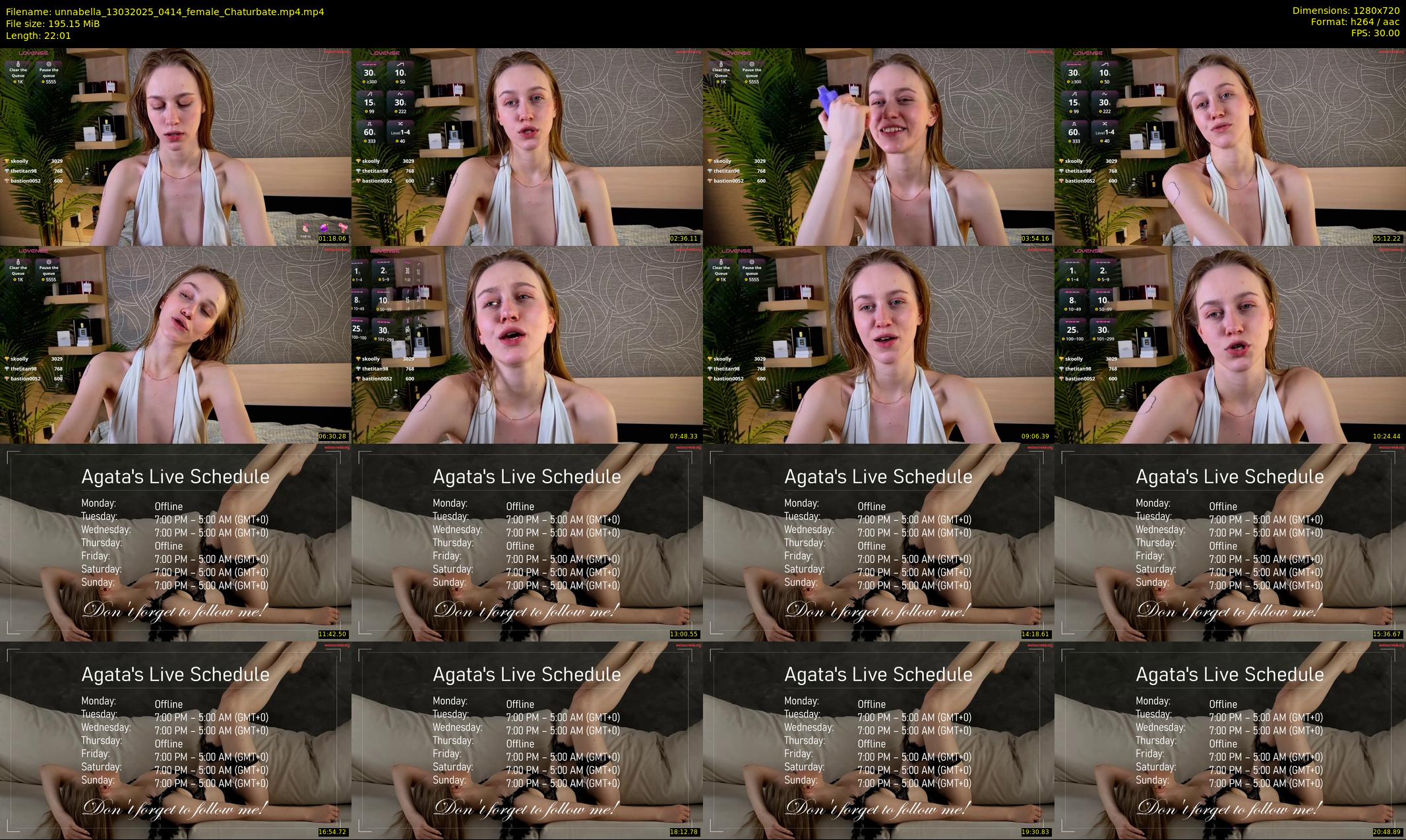 unnabella — 23 minute Chaturbate female cam show recording, 720p, Mar 13, 2025