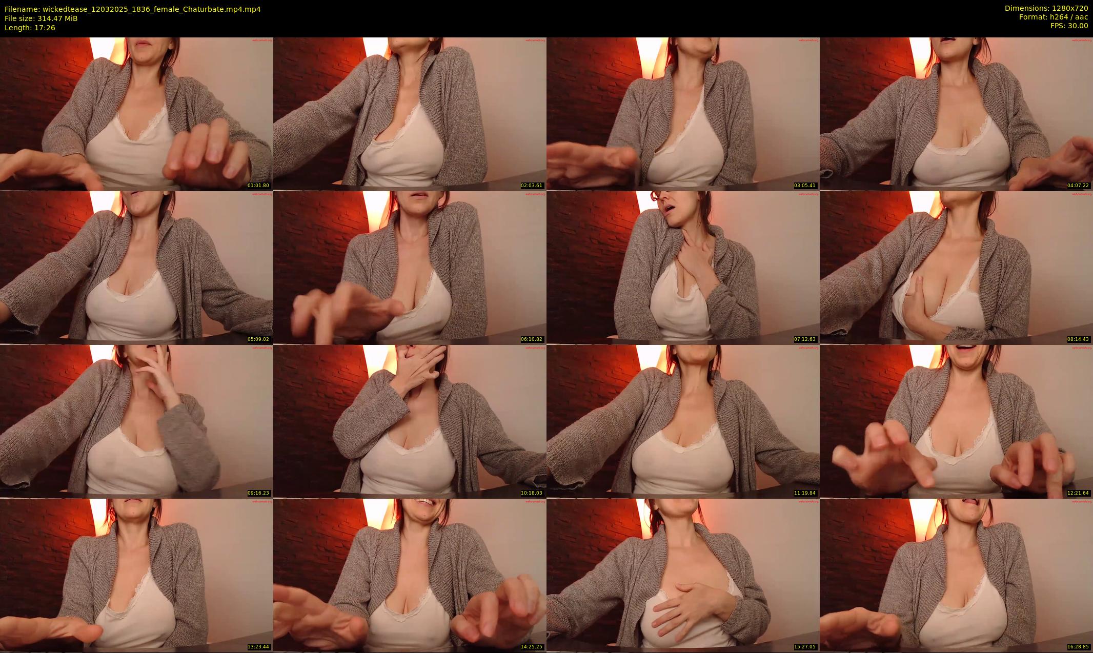 wickedtease — 18 minute Chaturbate female cam show recording, 720p, Mar 12, 2025
