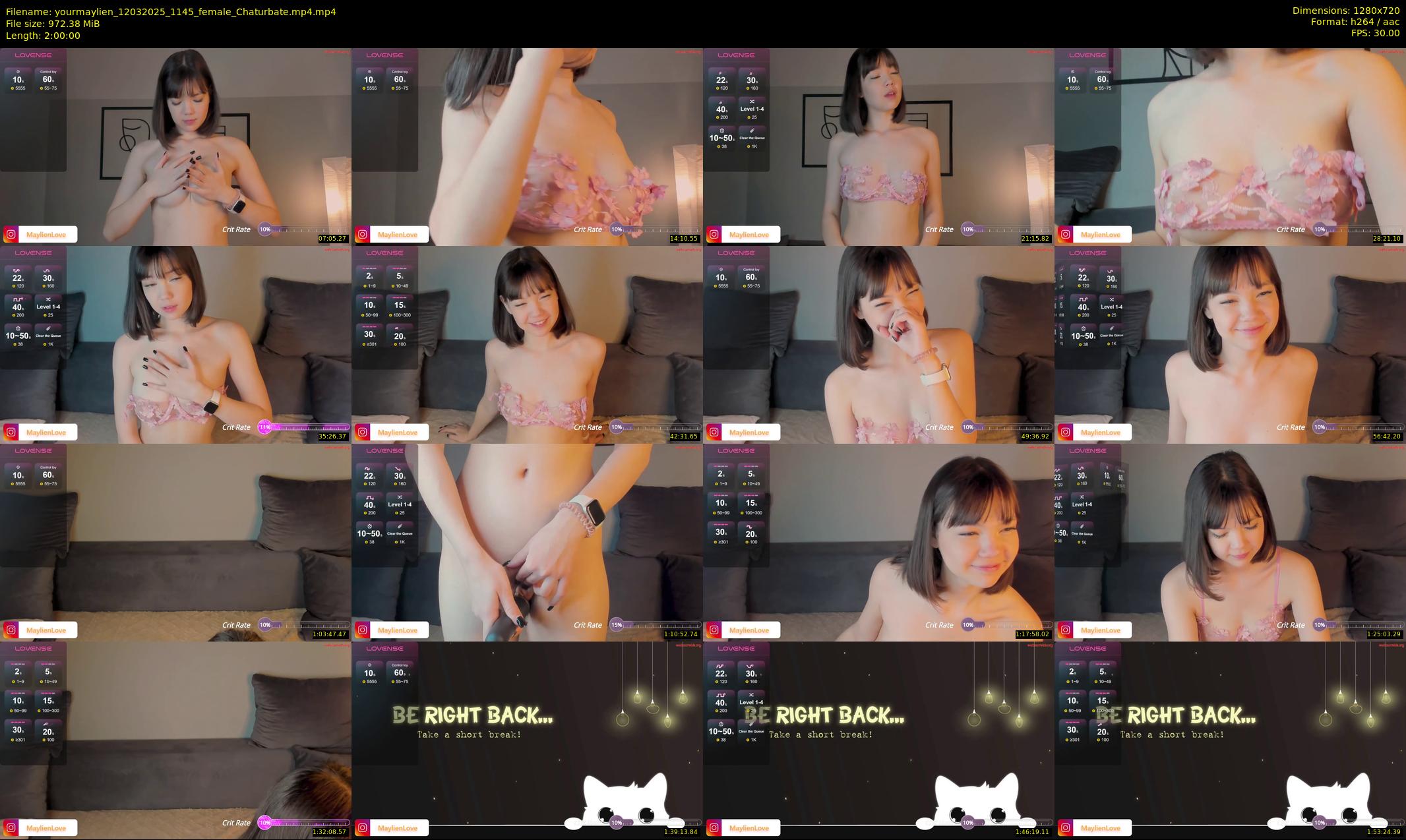 yourmaylien — 120 minute Chaturbate female cam show recording, 720p, Mar 12, 2025
