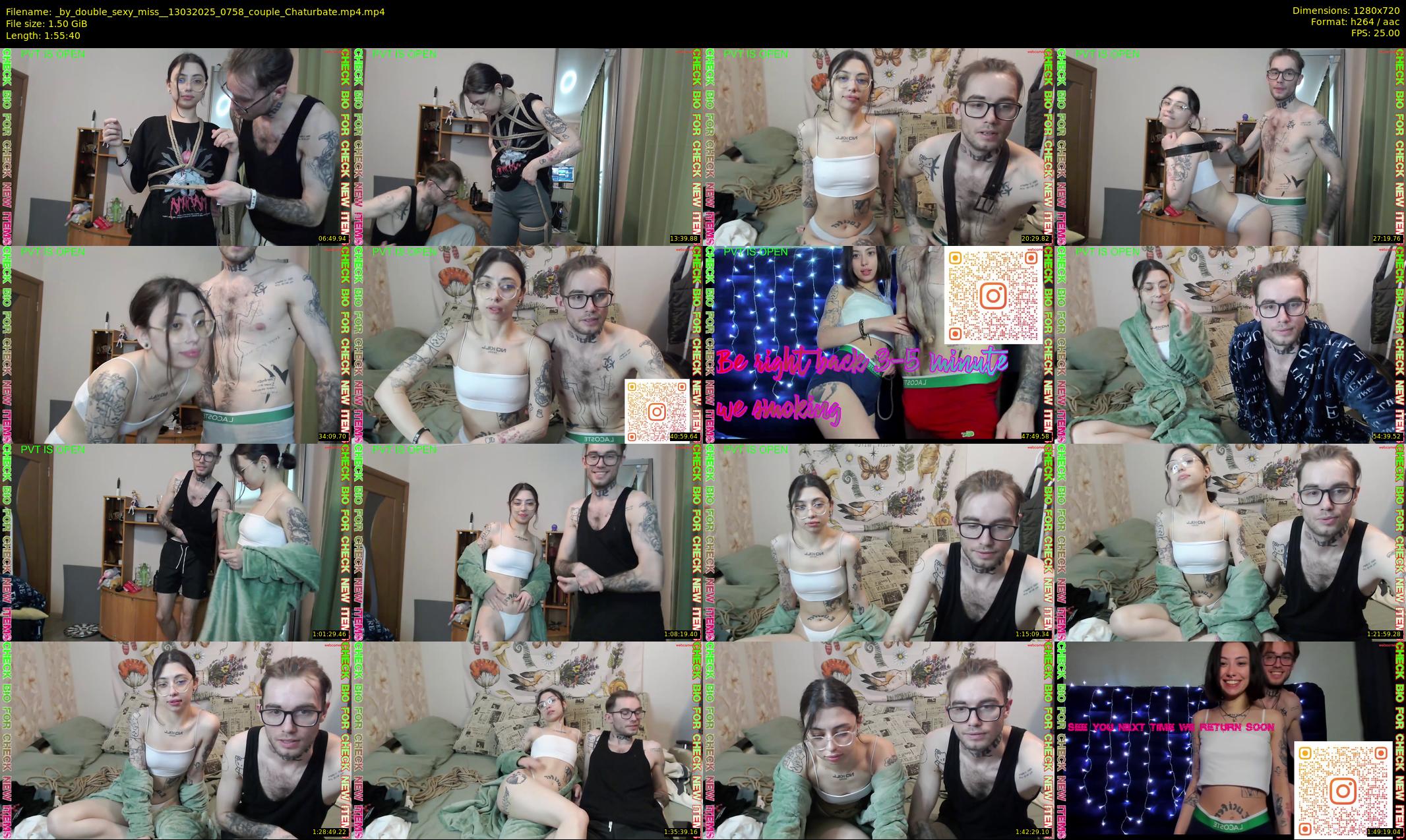 _by_double_sexy_miss_ — 116 minute Chaturbate couple cam show recording, 720p, Mar 13, 2025