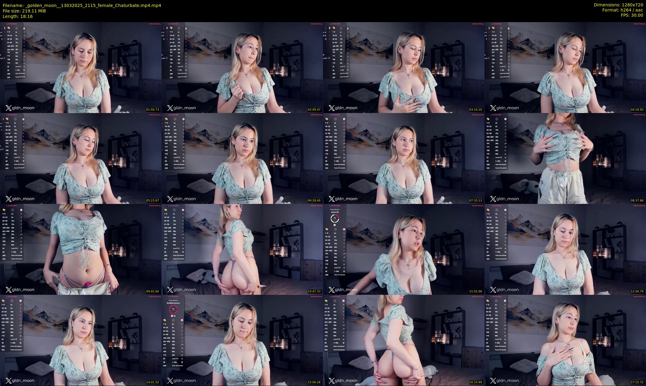 _golden_moon_ — 19 minute Chaturbate female cam show recording, 720p, Mar 13, 2025